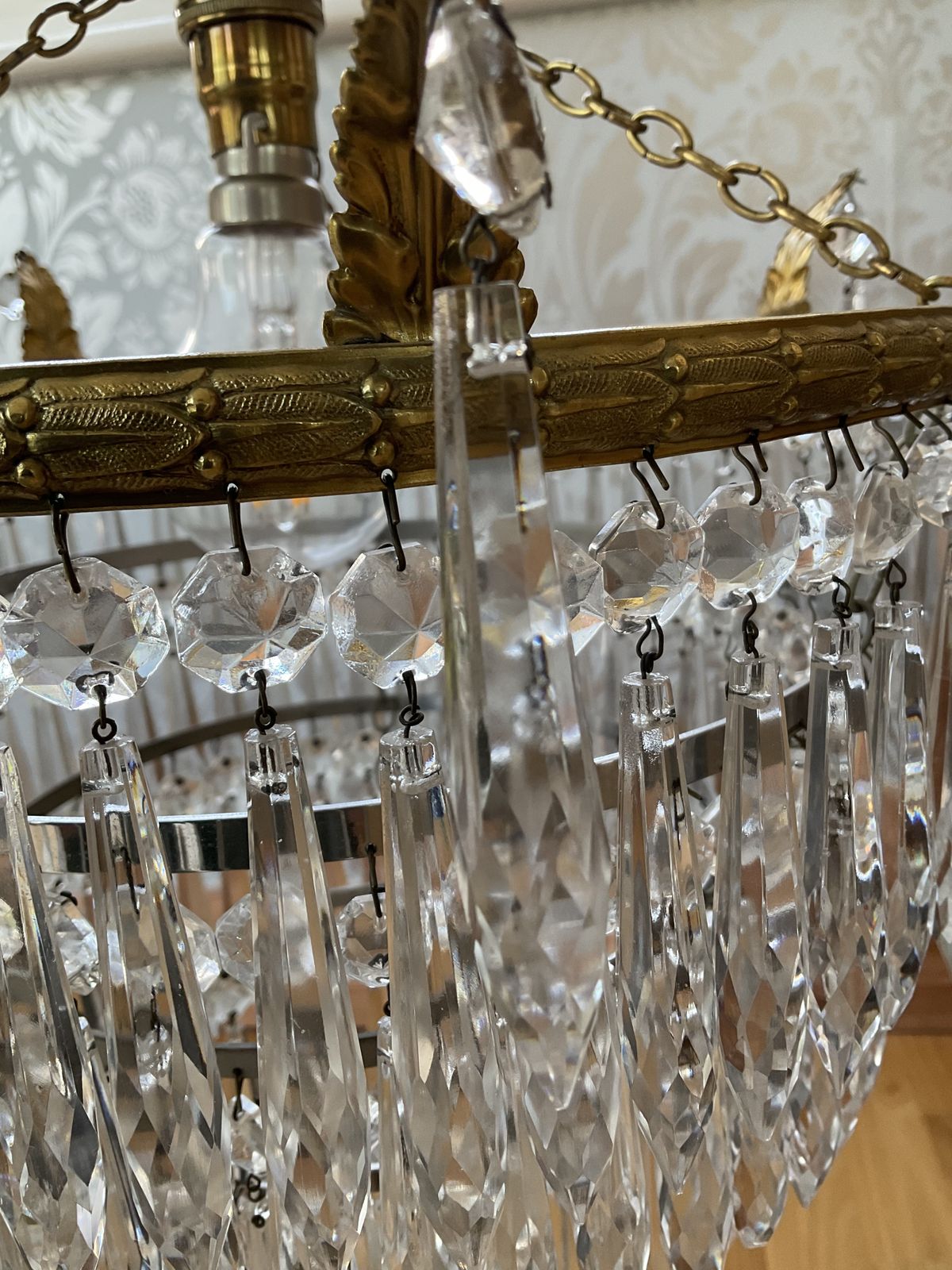 600.0 Art Deco Five Tier Crystal Glass Chandelier photo