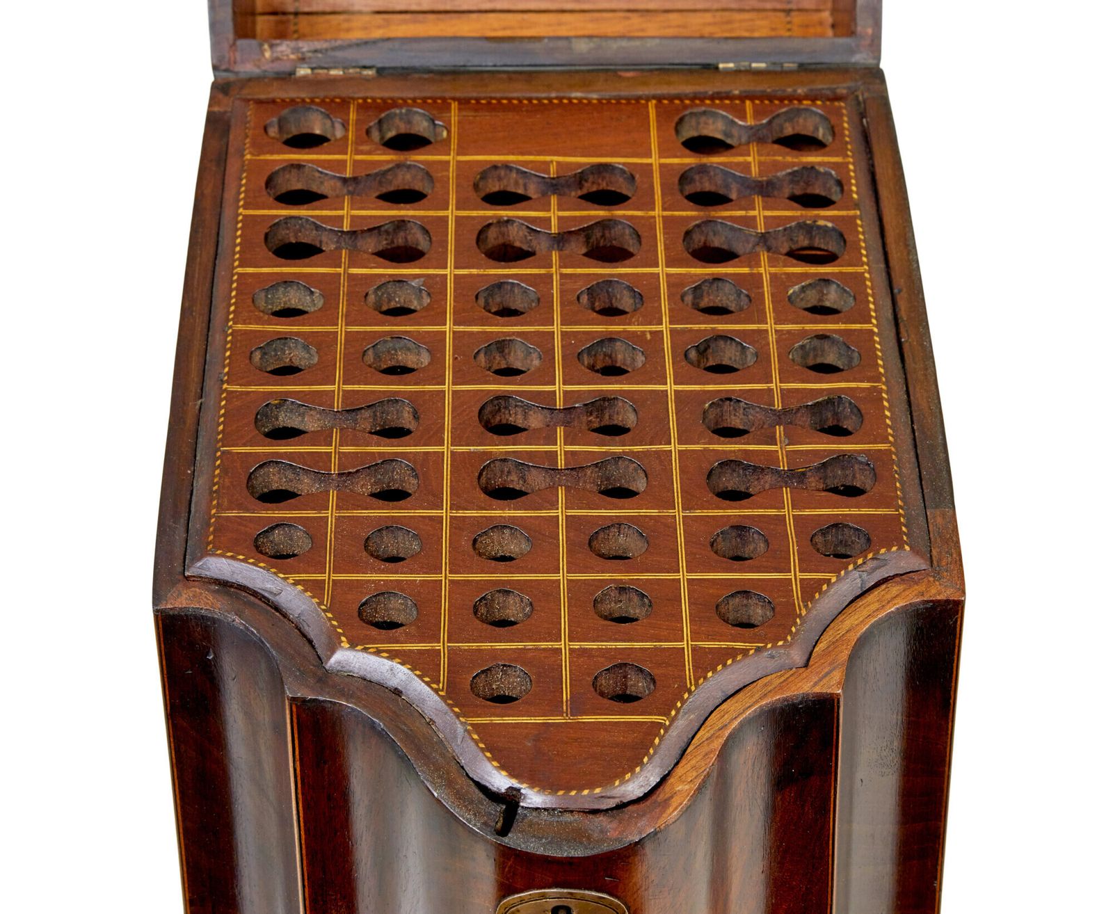 18th Century Inlaid Mahogany Georgian Knife Box photo Home Decor