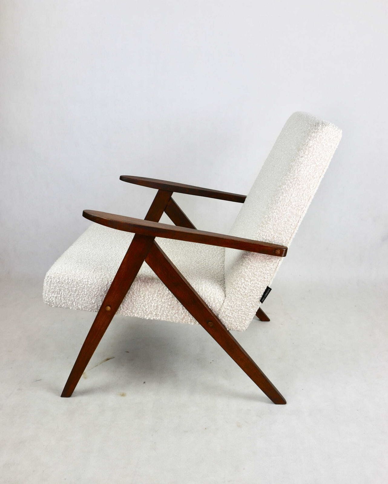 Vintage Armchair B 310 Var White Cream Boucle 70s   2 Pieces Available photo Furniture