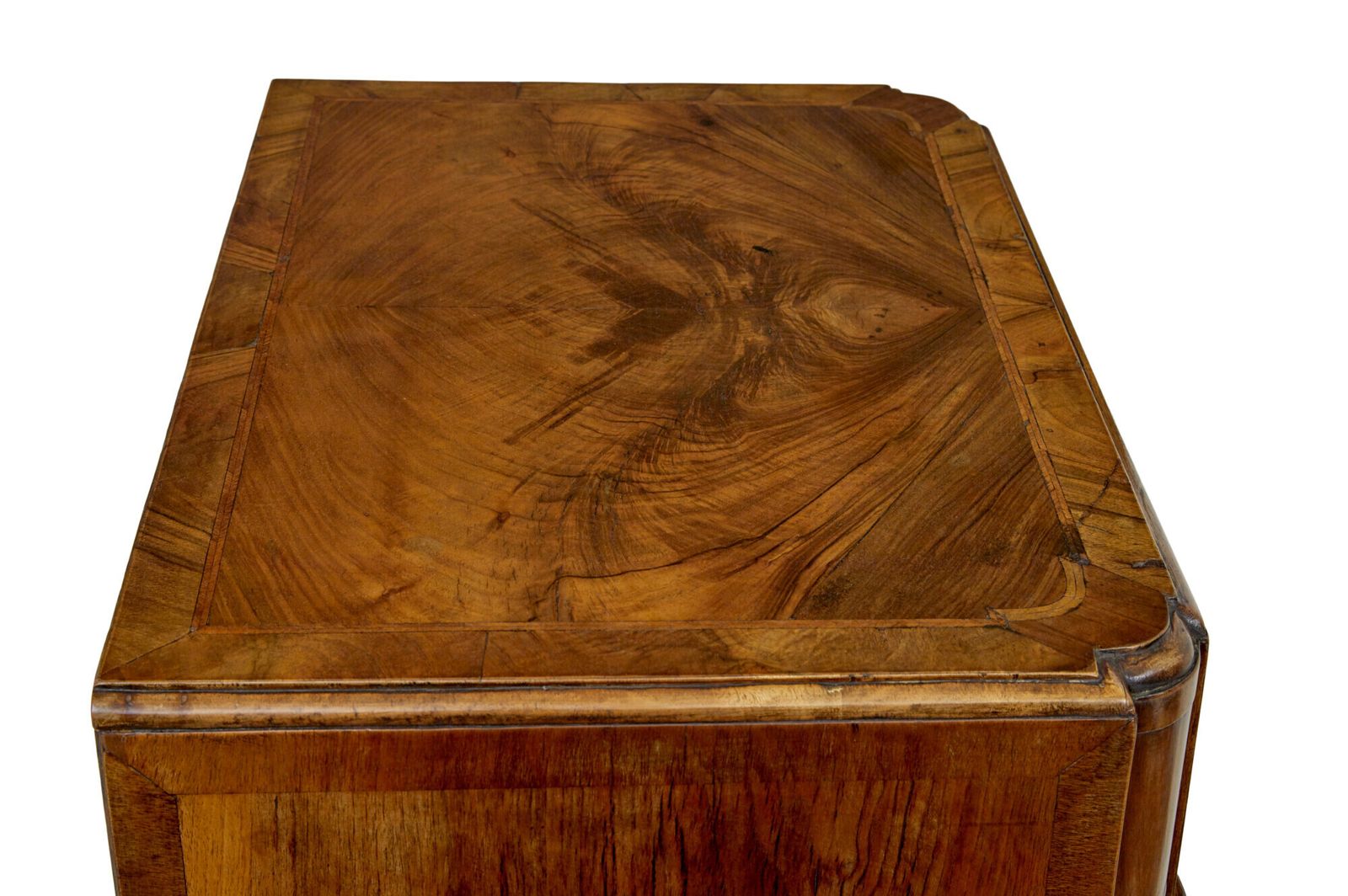 Early 20th Century Walnut Queen Anne Inspired Chest Of Drawers photo buy