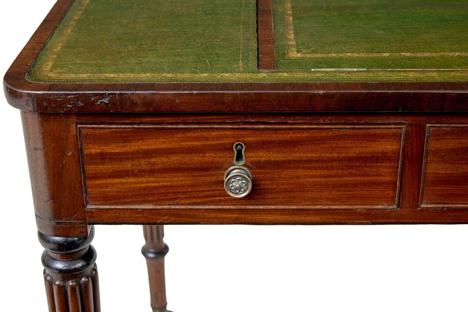 19th Century Late Georgian Mahogany And Leather Architects Desk photo furniture