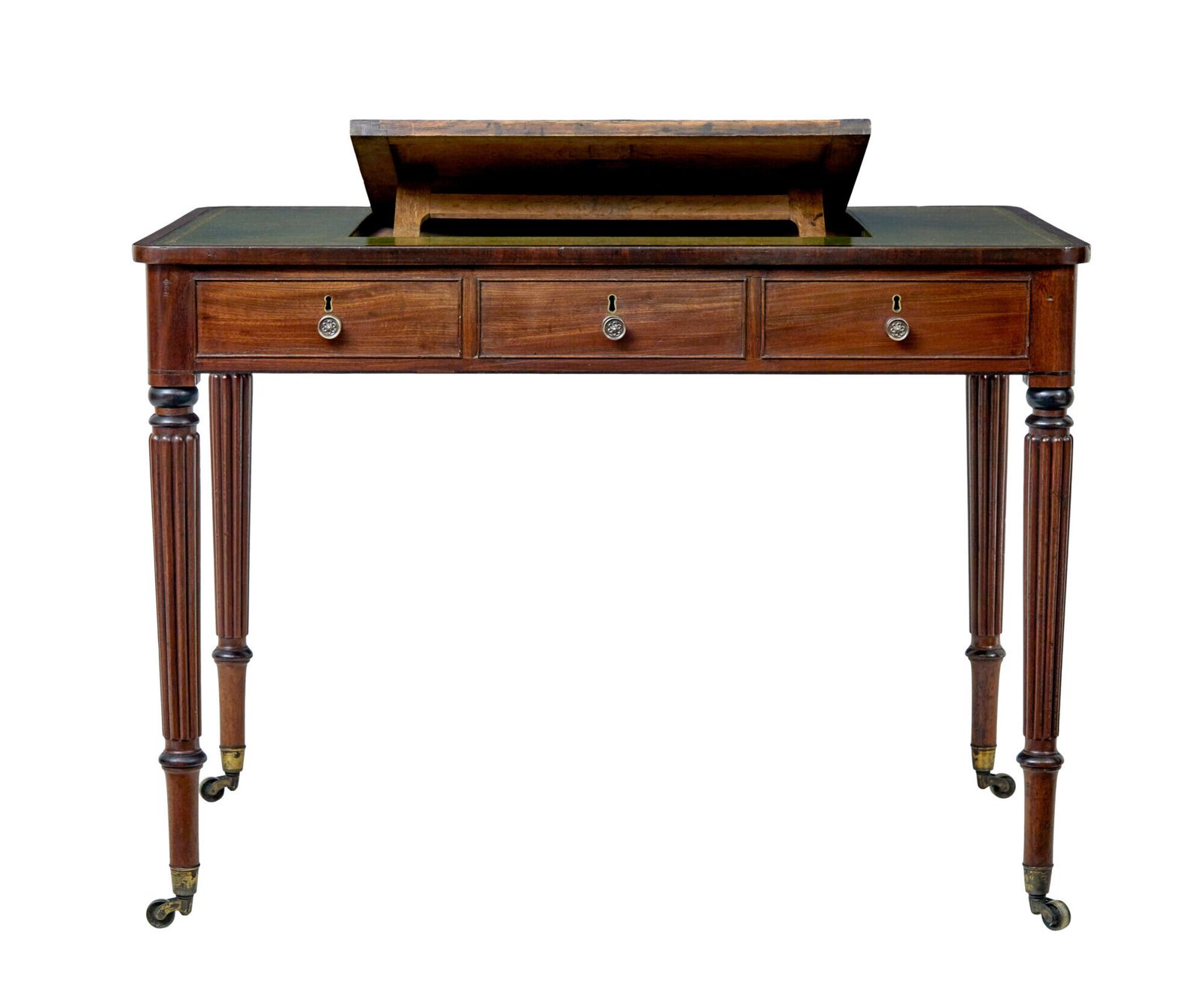 19th Century Late Georgian Mahogany And Leather Architects Desk photo buy