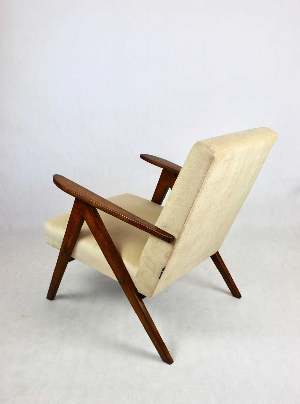 Vintage Armchair B 310 Var Beige Light Brown Velvet   2 Pieces Available photo buy