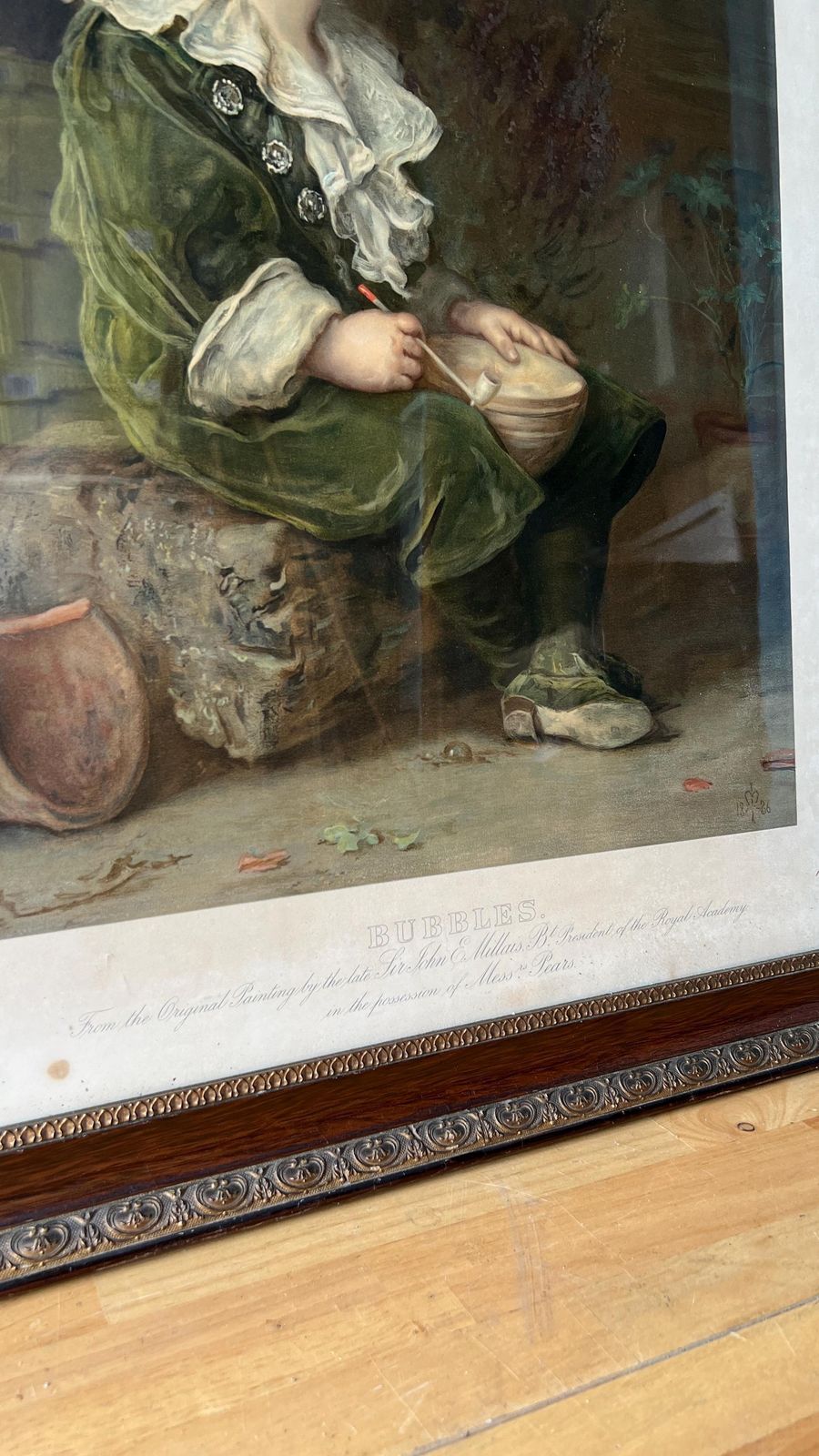 Pair Of Antique Victorian Hand Pulled Lithographs “Cherry Ripe” And “Bubbles”   C. 1800’s, Framed & Glazed photo Art