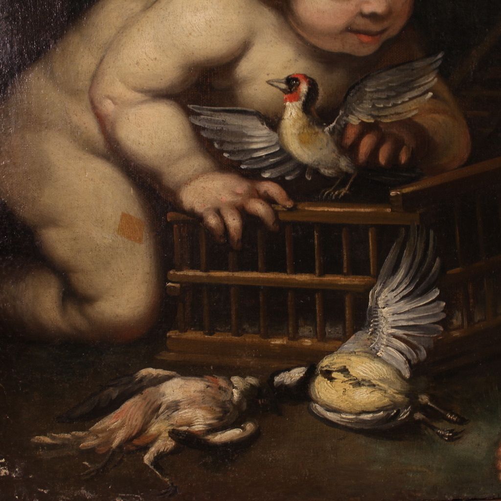 17th Century Rudolphine School Painting, Cherub Games photo buy