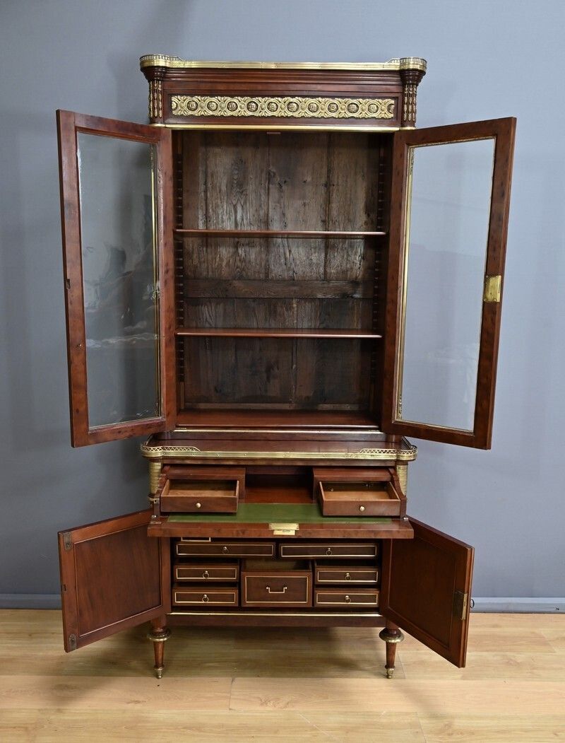 Mahogany Library Scriban, Louis XVI Style – Mid 19th Century photo 11900.0