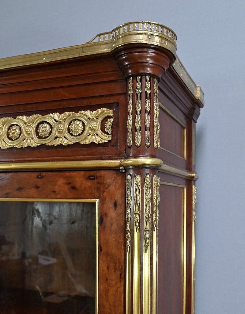 photo furniture Mahogany Library Scriban, Louis XVI Style – Mid 19th Century