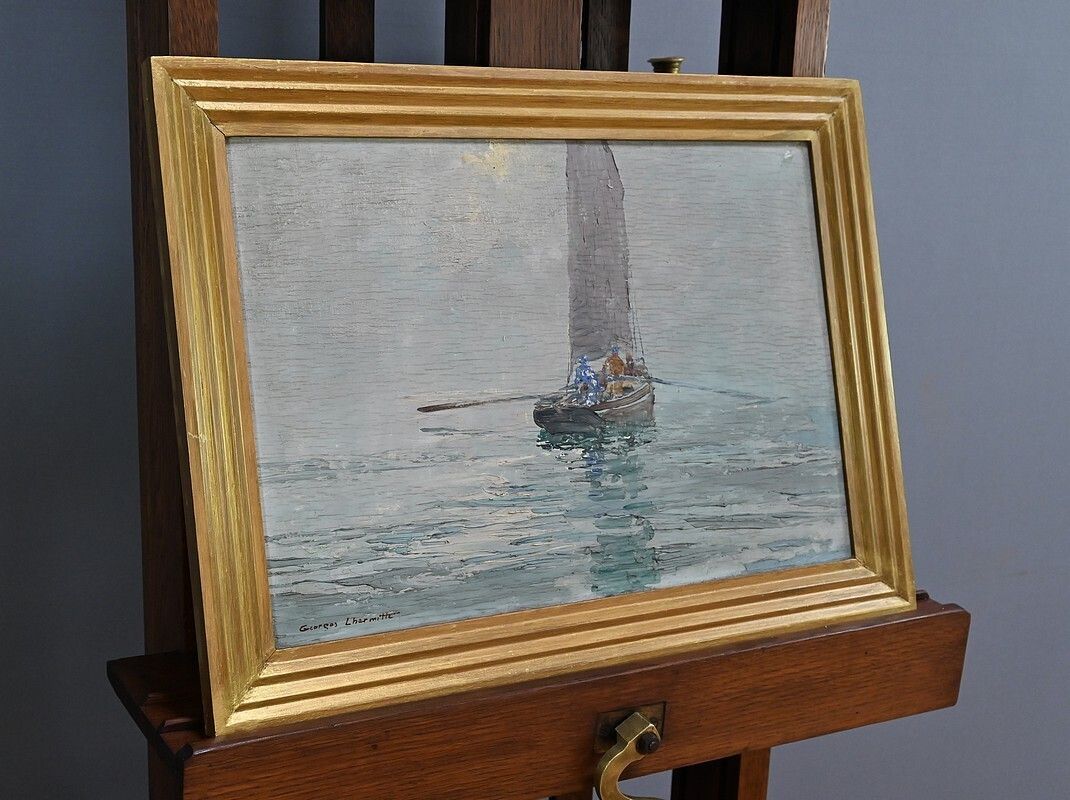 Painting “In The Mist” By G. Lhermitte – 1930 photo for sale