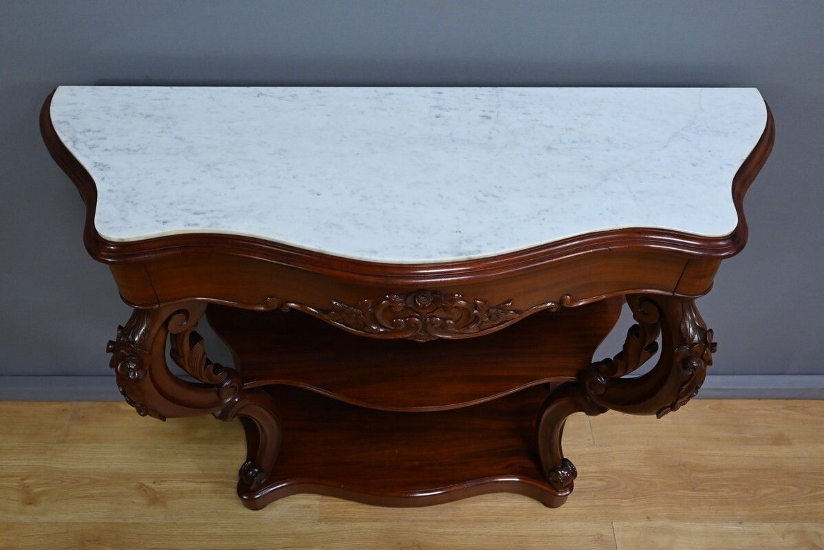 Mahogany Console, Napoleon III Period – Part 2 Of The 19th Century photo 1510.0