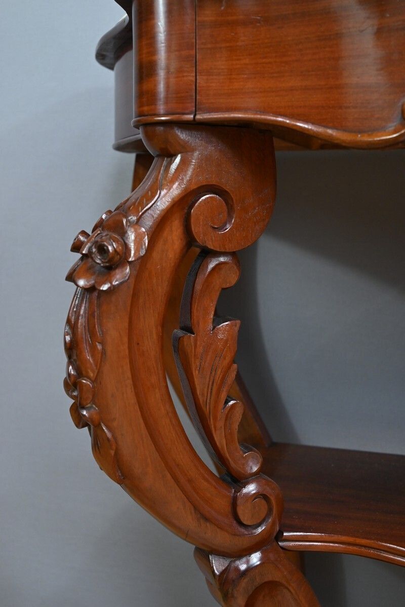 photo furniture Mahogany Console, Napoleon III Period – Part 2 Of The 19th Century