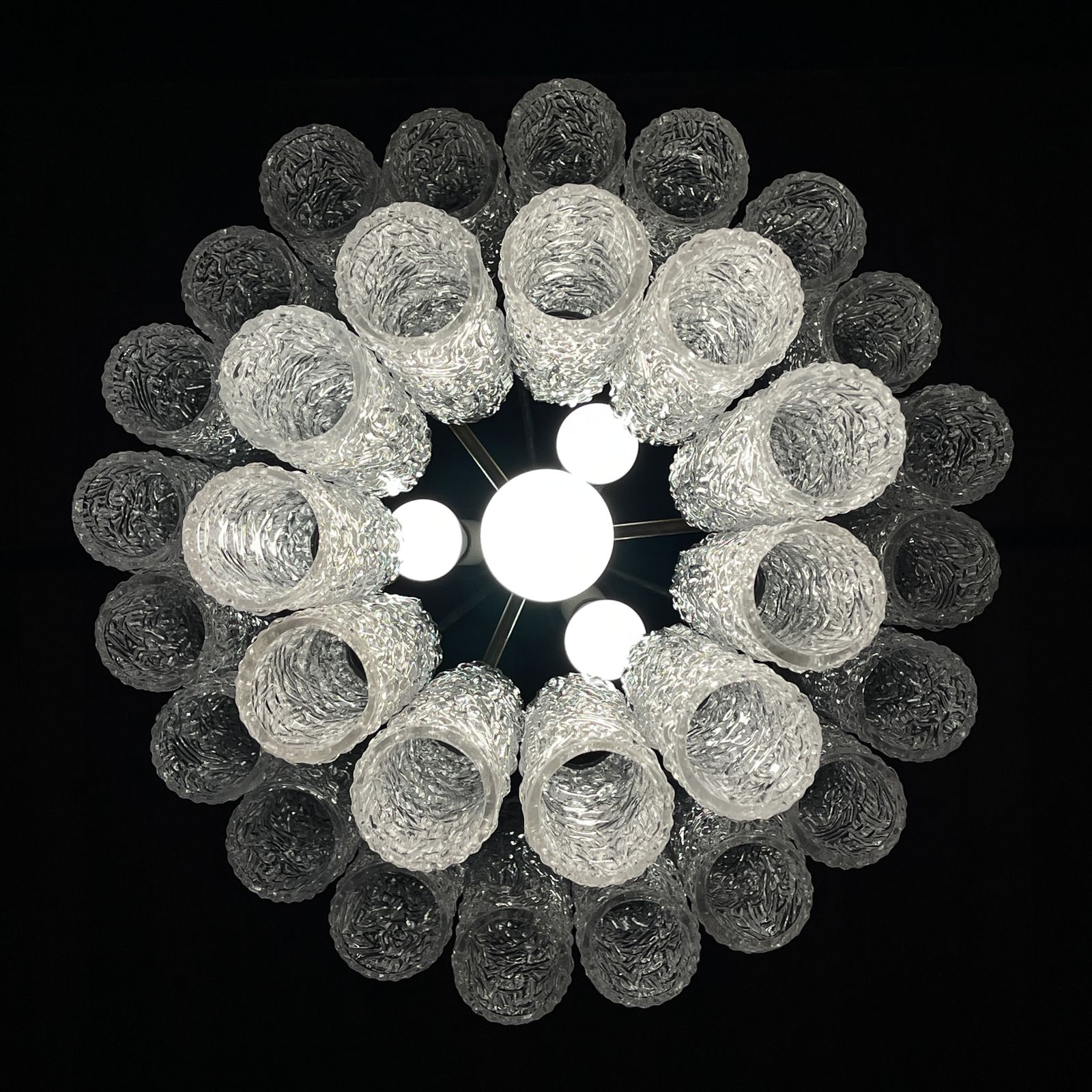 Classic Murano Chandelier Tronchi By Venini, Italy 1960s photo vintage