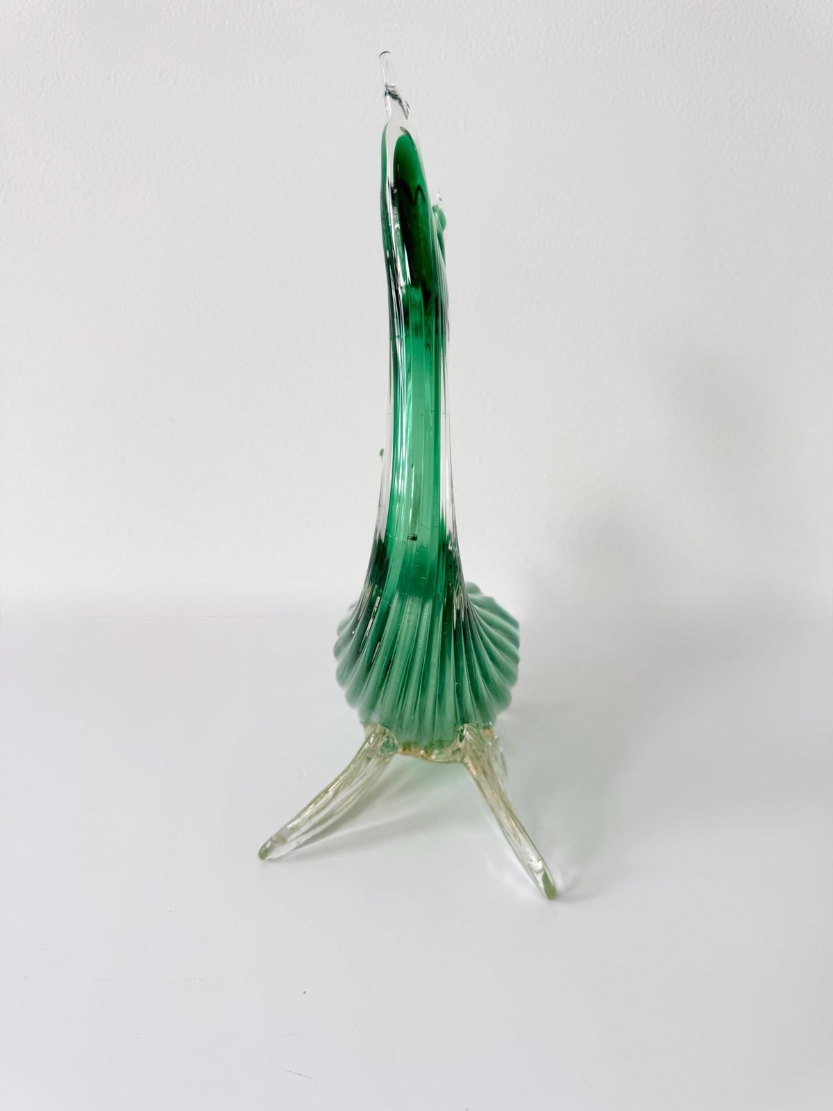 Vintage Murano Glass Fish, Green Glass Fish Ornament photo buy