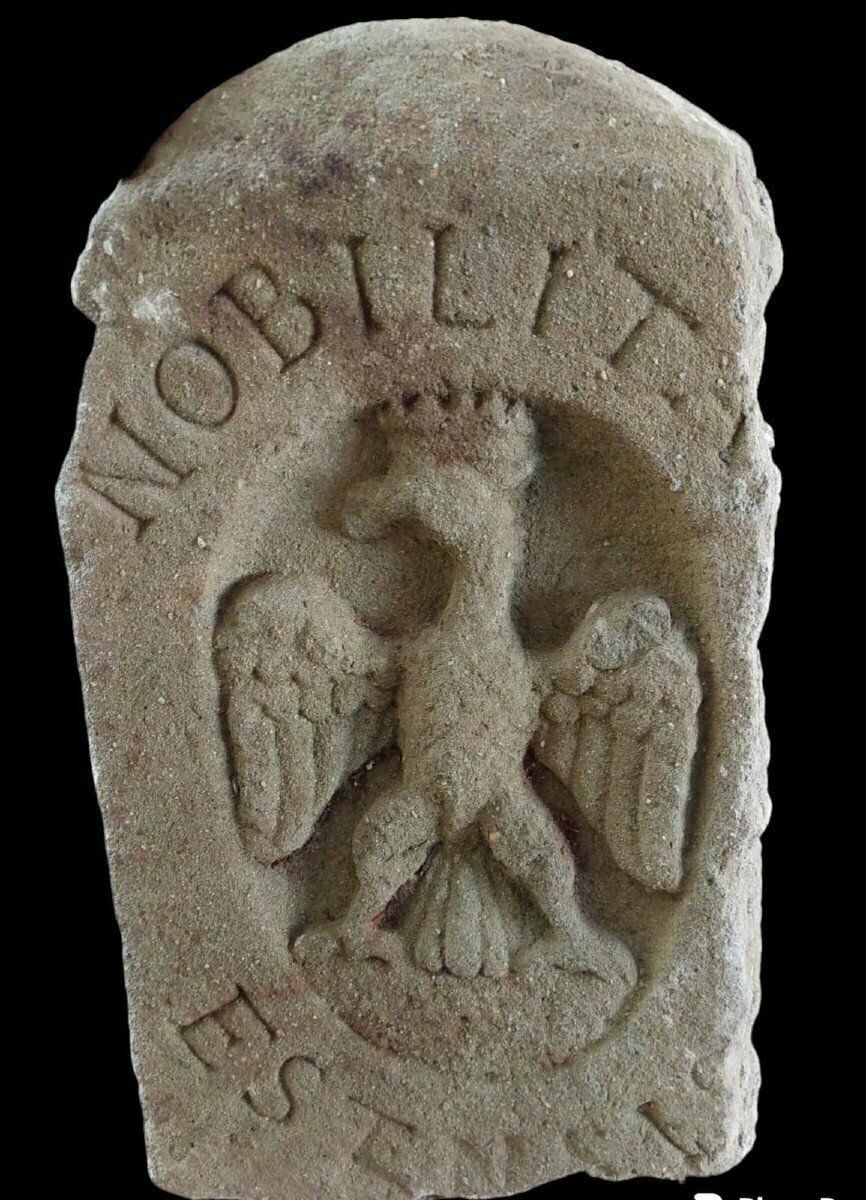 Stone Coat Of Arms Of The Canton, 15th Century, Este Family, Duchy Of Ferrara And Modena