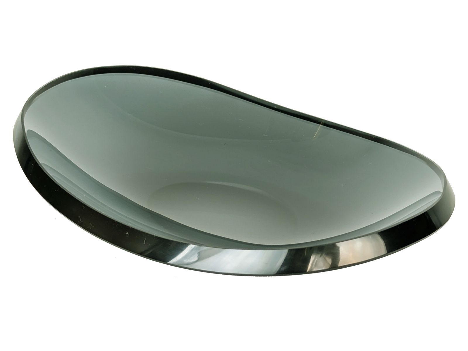 Grinded Smoked Glass Bowl By Fontana Arte, 1960s