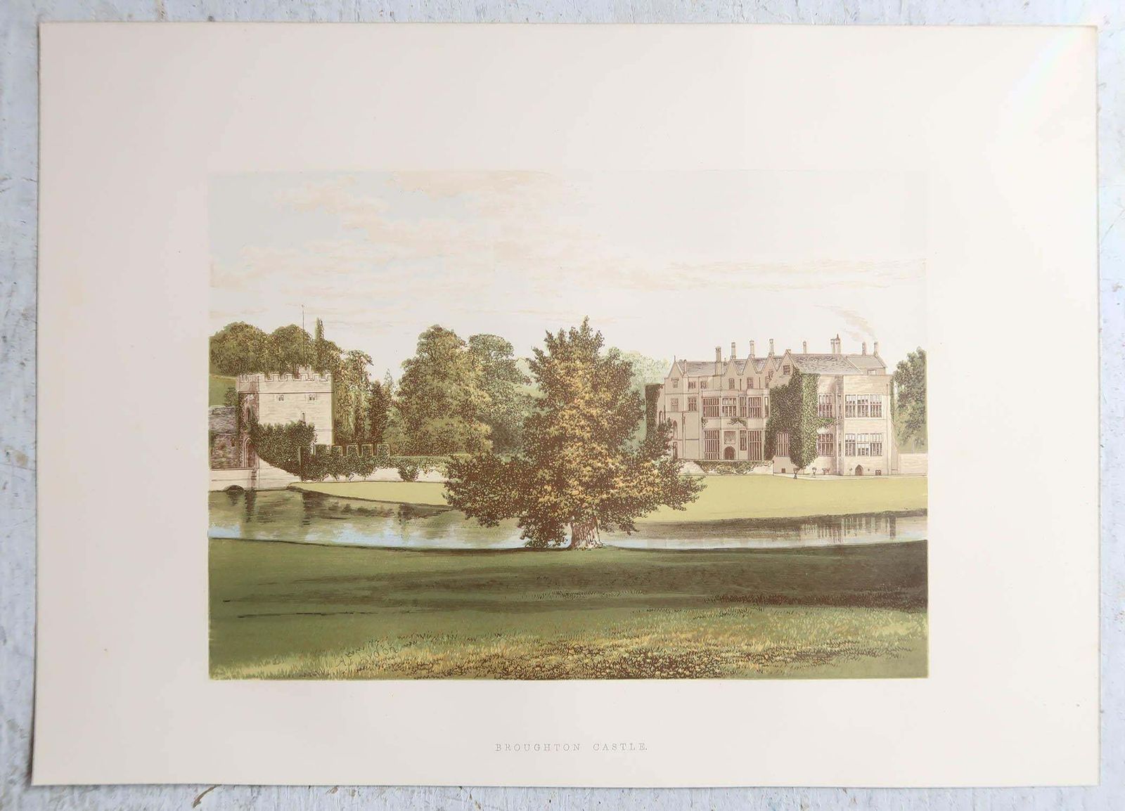 photo furniture Set Of 10 Original Antique Prints Of British Castles, C.1880