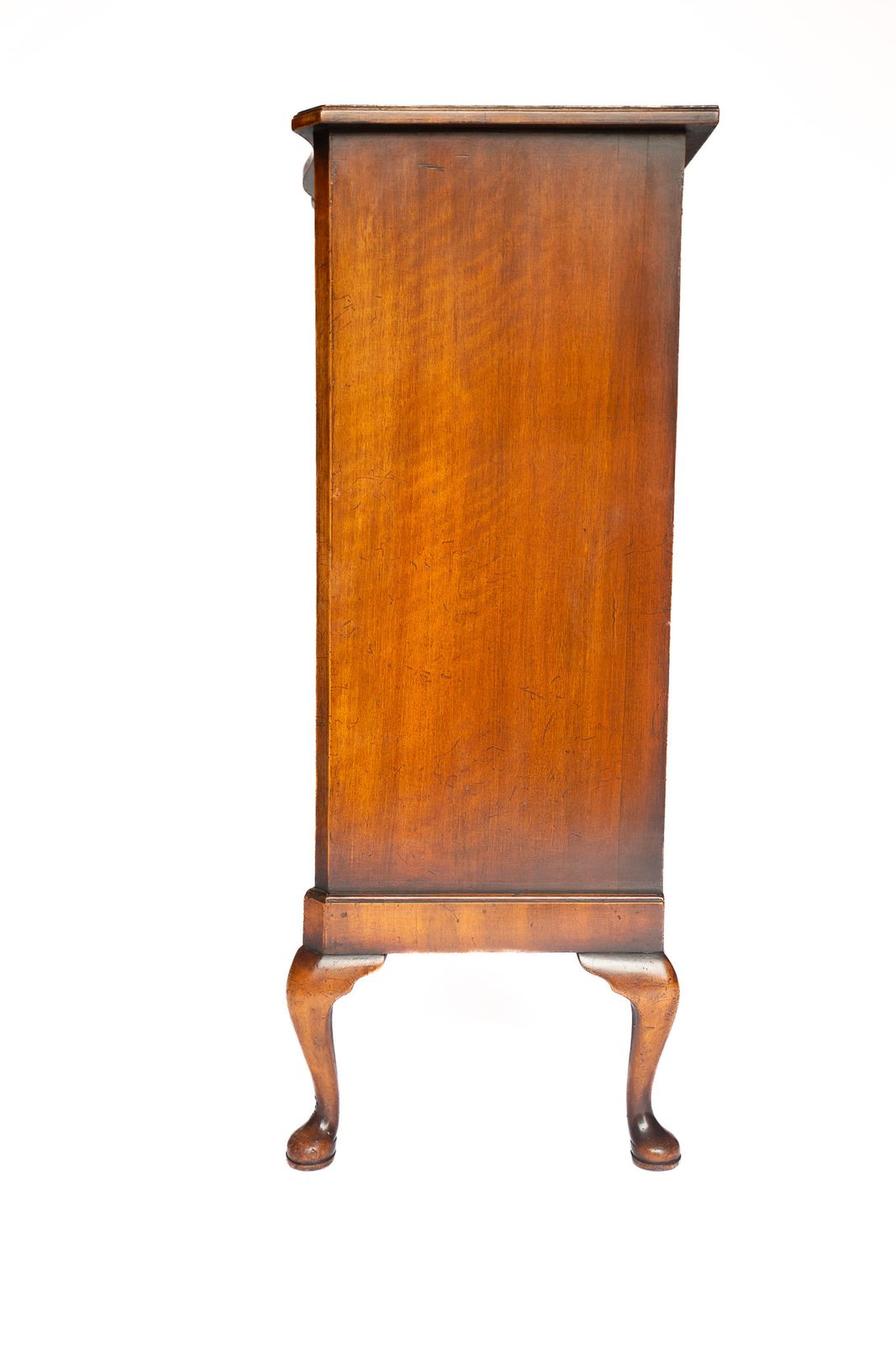 Walnut Queen Anne Style 5 Drawer Chest 1920s photo vinterior