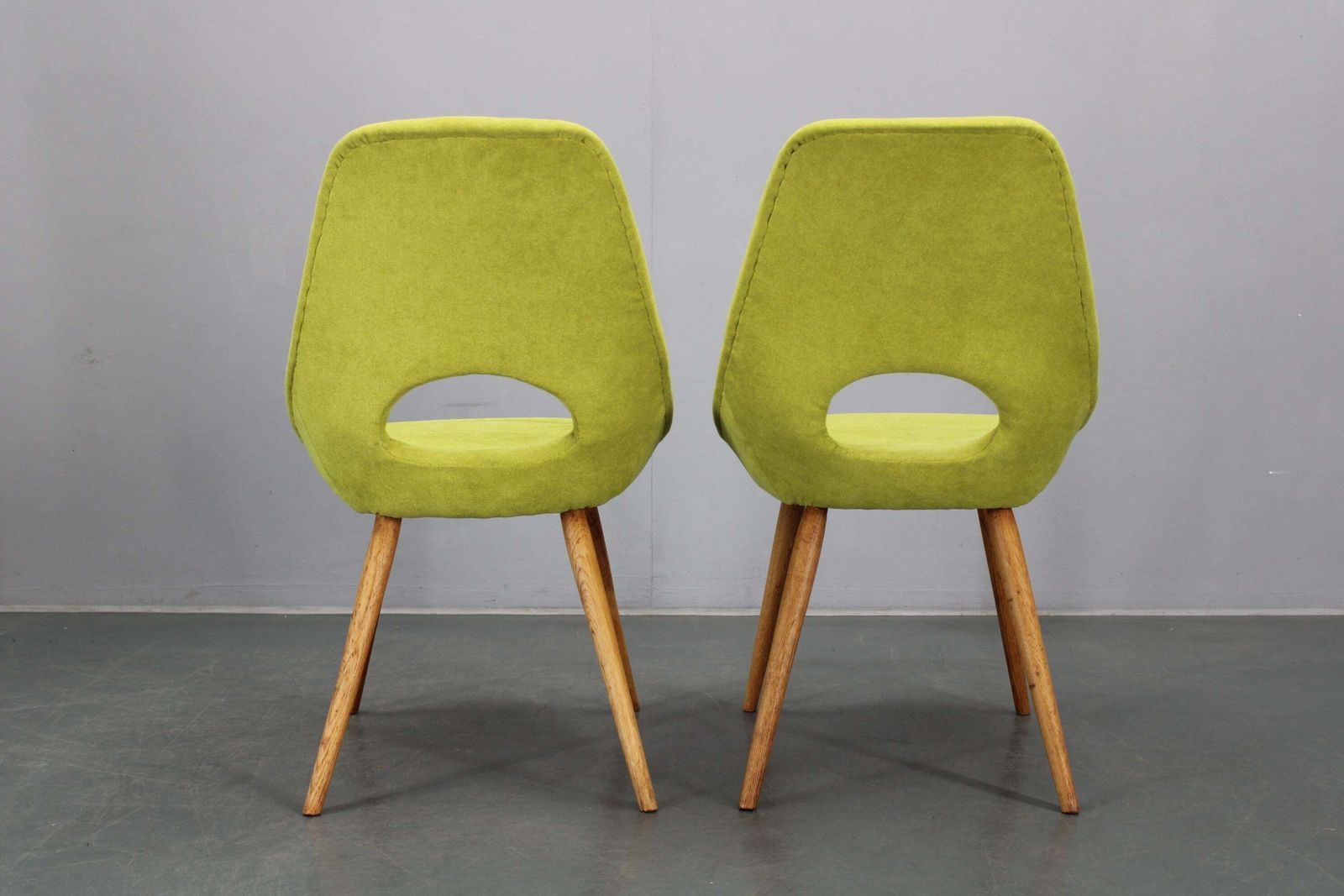 Furniture 1960s Miroslav Navratil Fiberglass Shell Lounge Side Chairs, Czechoslovakia photo