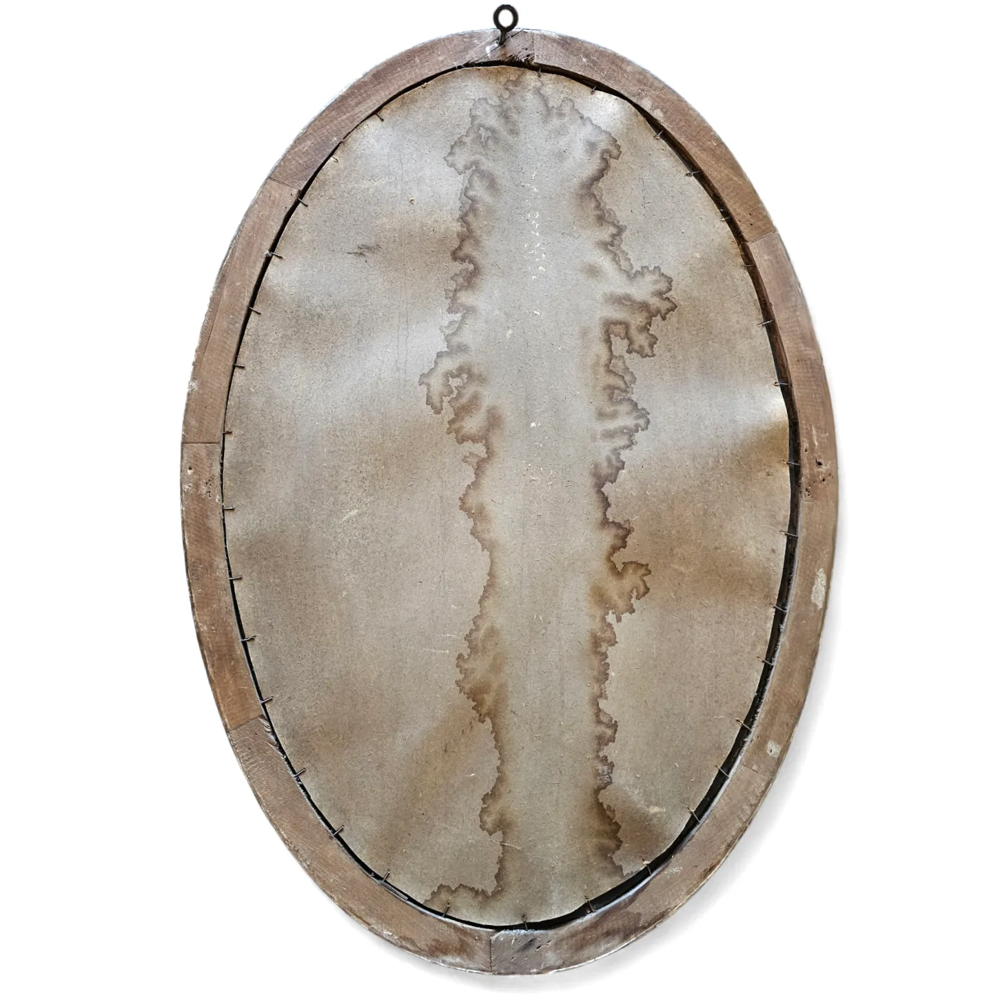 Oval Mirror  Plaster  Wood  1930s  Facet Cut photo Home Decor