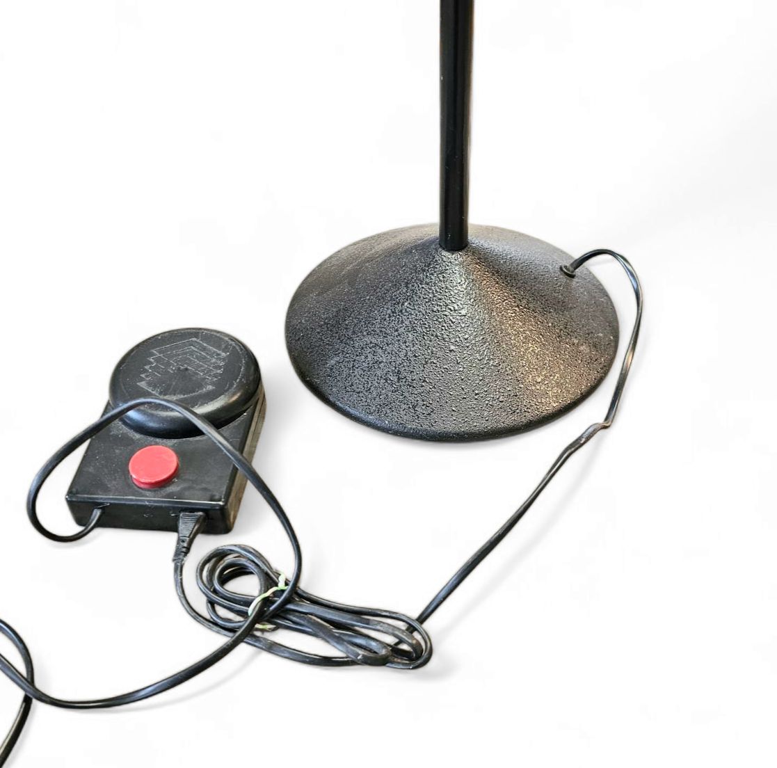 Adjustable  Conical Glass And Black Metal Floor Lamp By Tronconi 1970s Italy photo vinterior