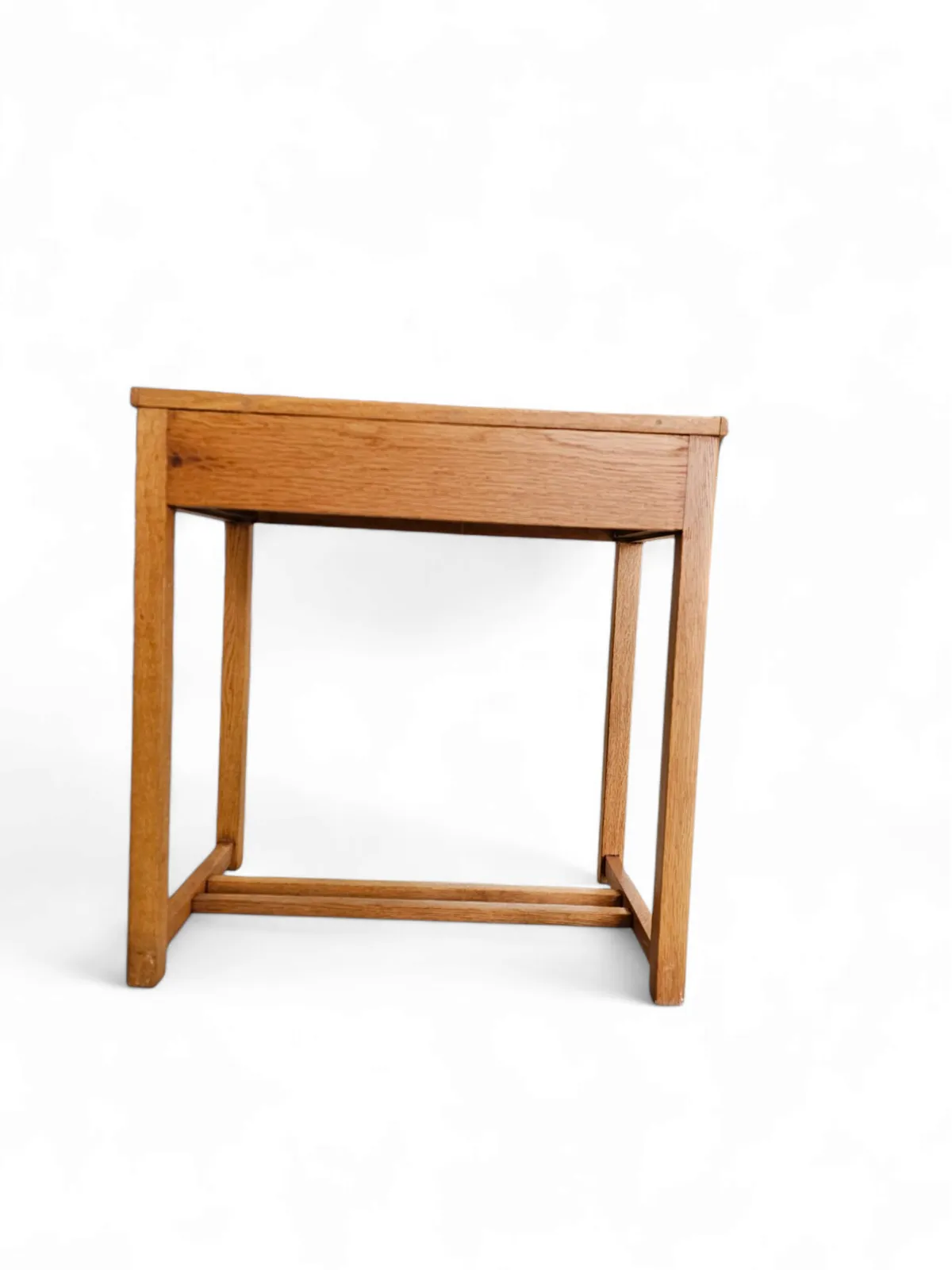 Solid Oak Side Table 1970s, Vintage photo vinterior
