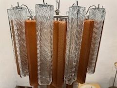 Murano Glass Tube  Chandelier 1970’s photo 1750.0