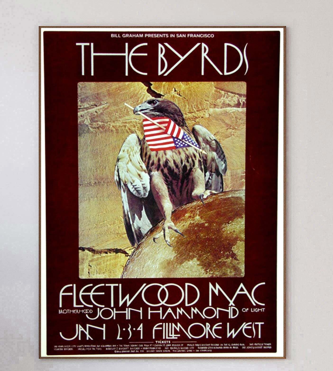 The Byrds & Fleetwood Mac   Fillmore West" Original Vintage Poster" photo 618.0