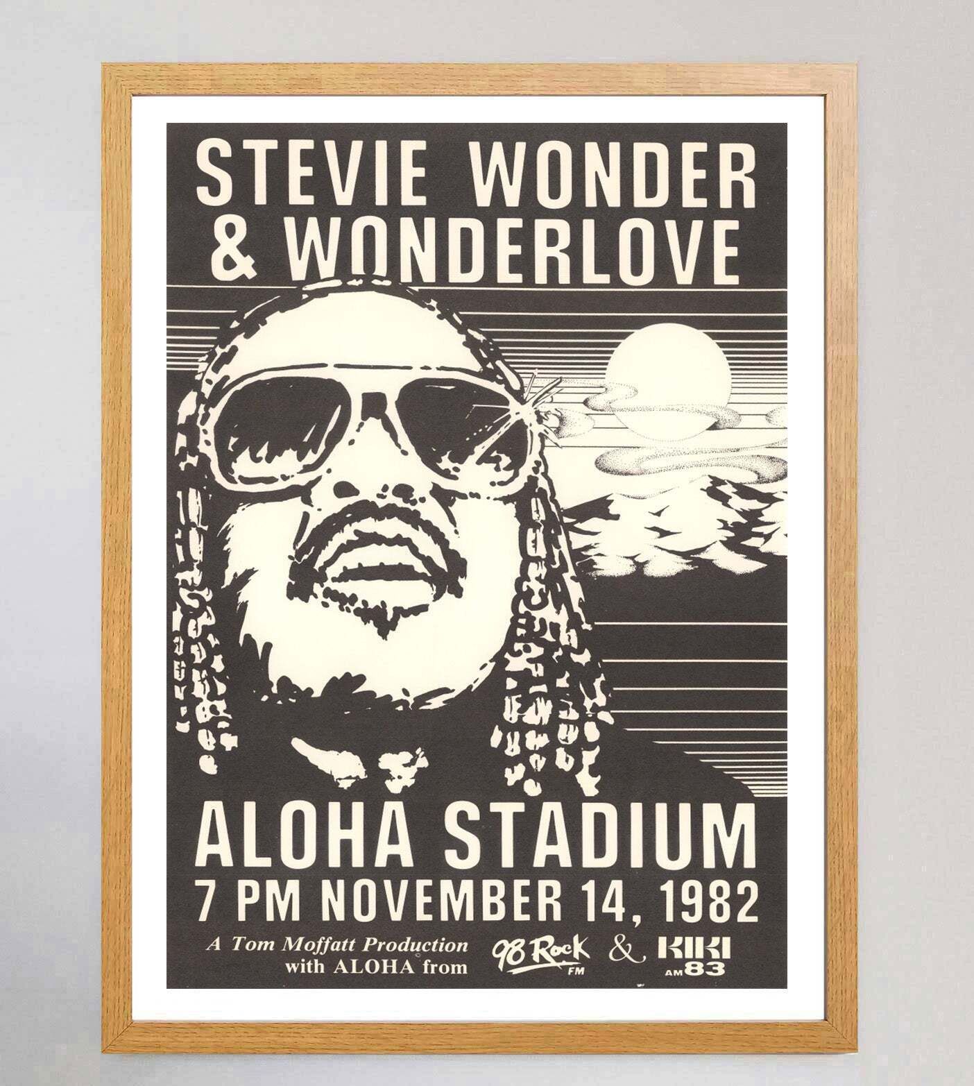 Stevie Wonder   Aloha Stadium" Original Vintage Poster" photo Art