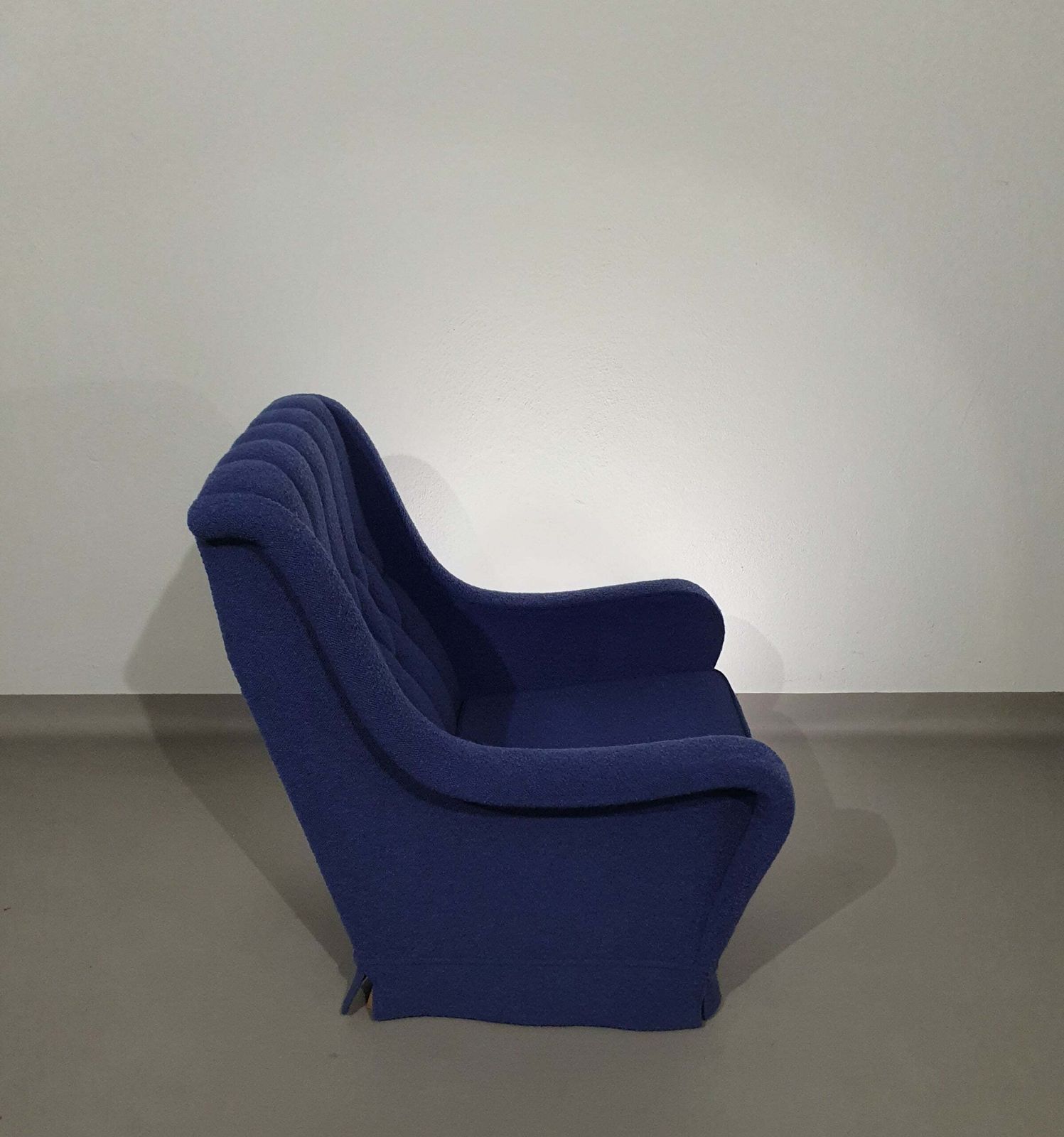 Graceful Arm Chair / Wool Bouclé / 70's photo for sale