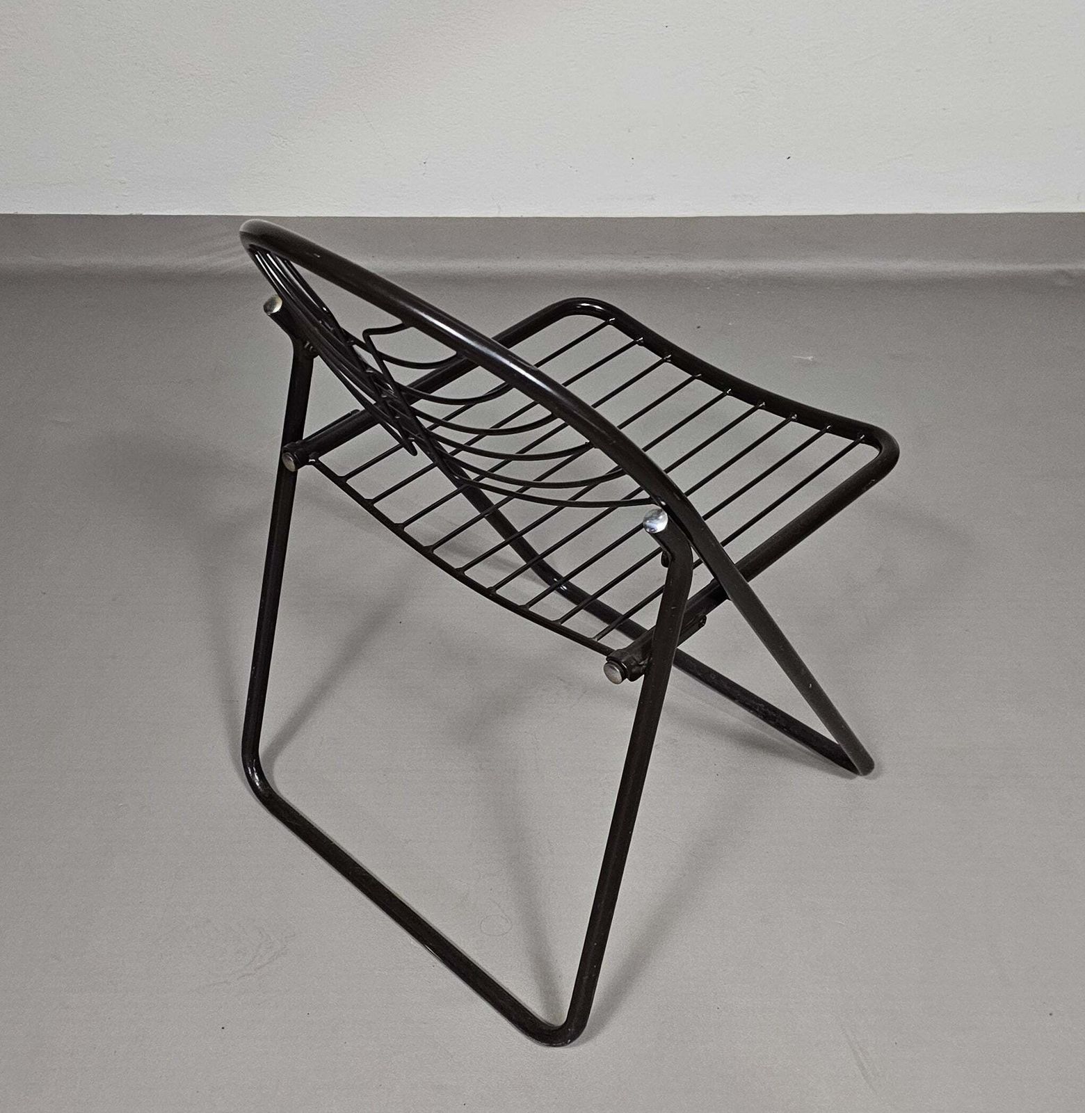 Gastone Rinaldi Folding Chair / Black / Italy 1970s photo 423.0