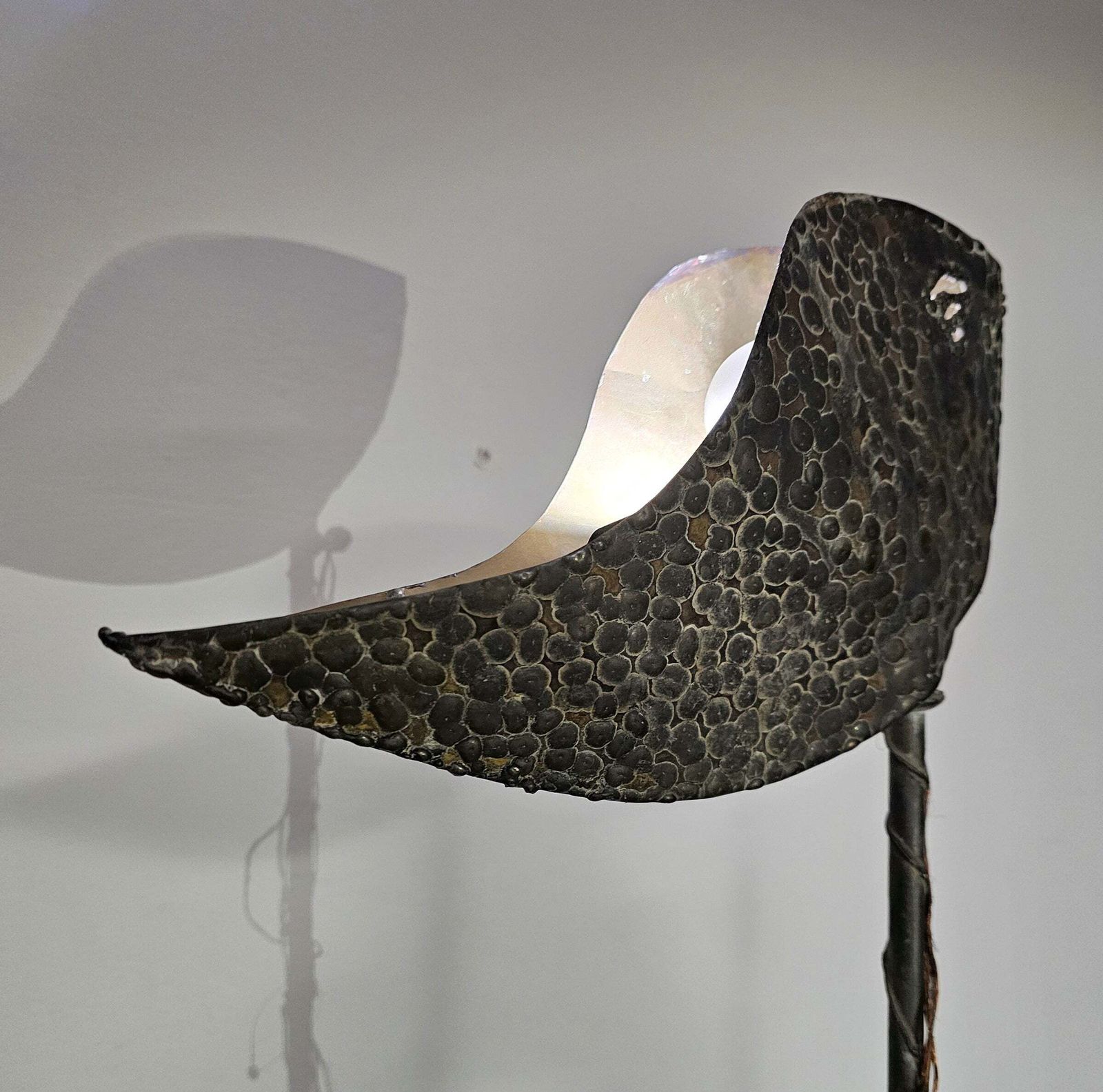 Rare Floor Lamps With Little Stones In Copper Wire / Labeled Sap photo buy