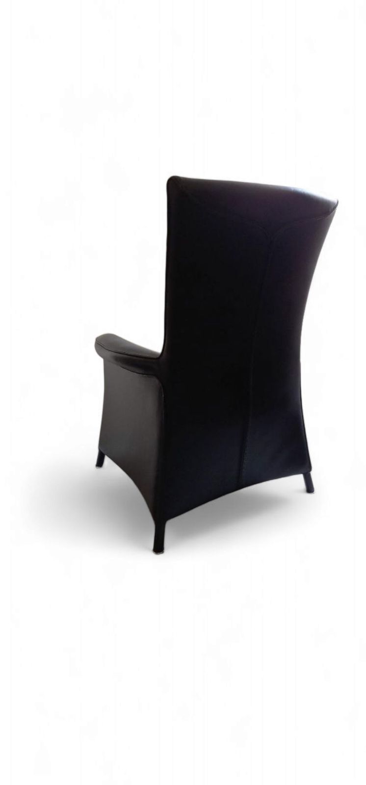 2 X Armchair By Wittmann /Design Paolo Piva / Model Alta Highback / Black Leather photo vinterior