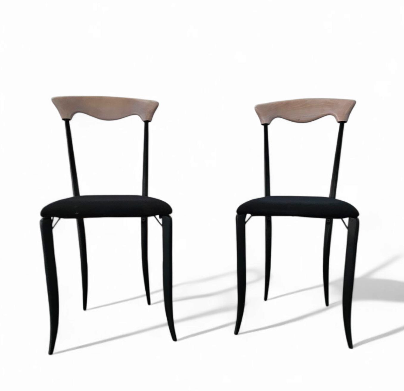 2 X Charme Dining Chair By Fasem Is A Slender, Yet Strong Masterpiece 1980s photo buy