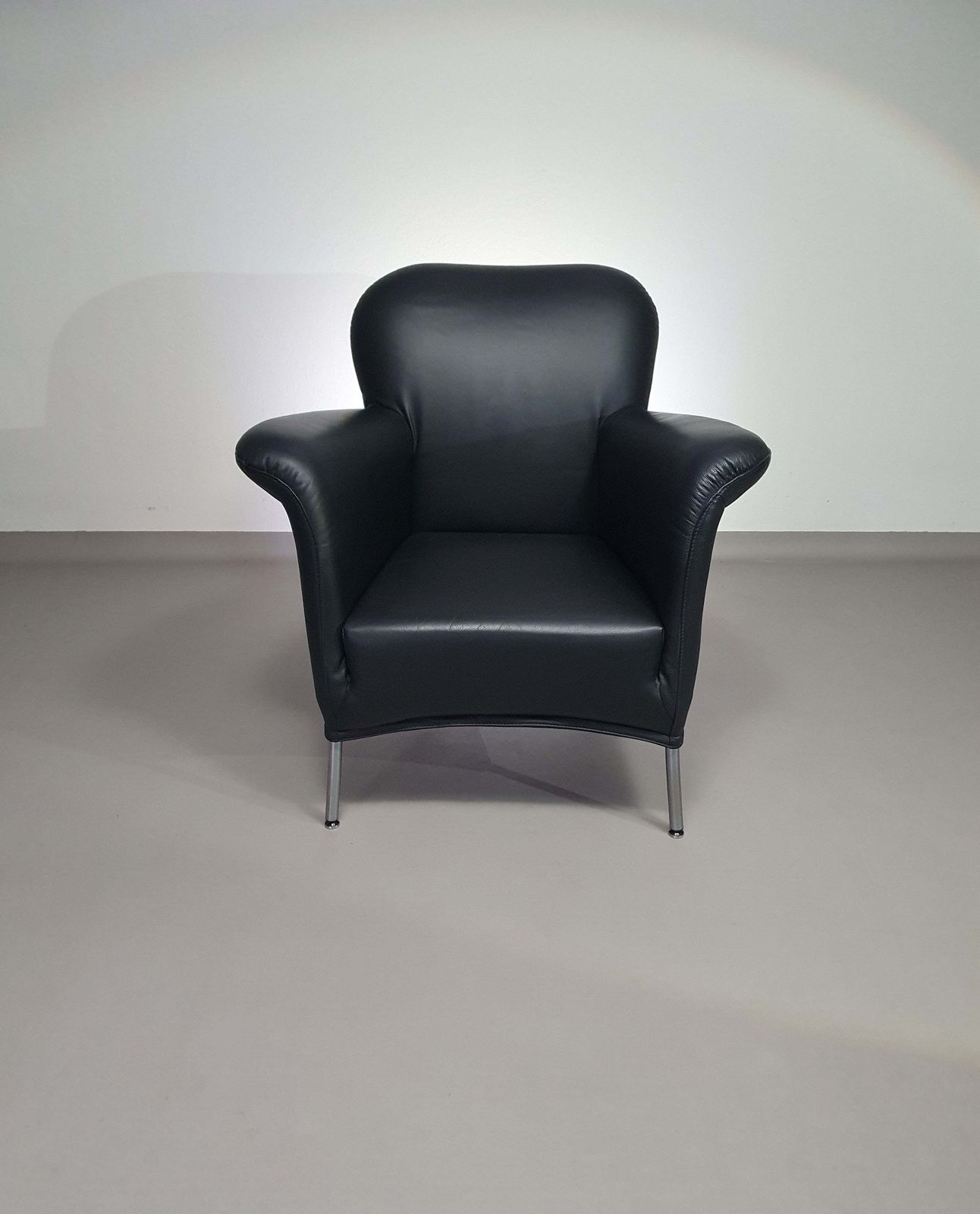 3 X Rare Fauteuil/ Model Turn /Black Leather / Bert Plantagie In Mint Condition. photo furniture