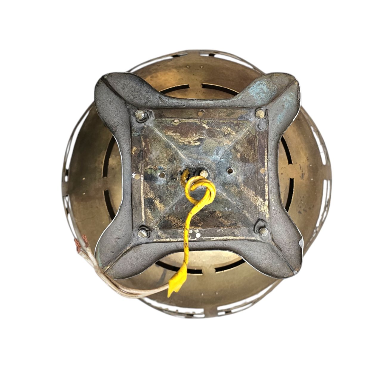 Amsterdamse School / Hanging Lamp / Copper / Linen / 1920s / Johanna Van Eijbergen For G.Dikkers & Co photo Lighting