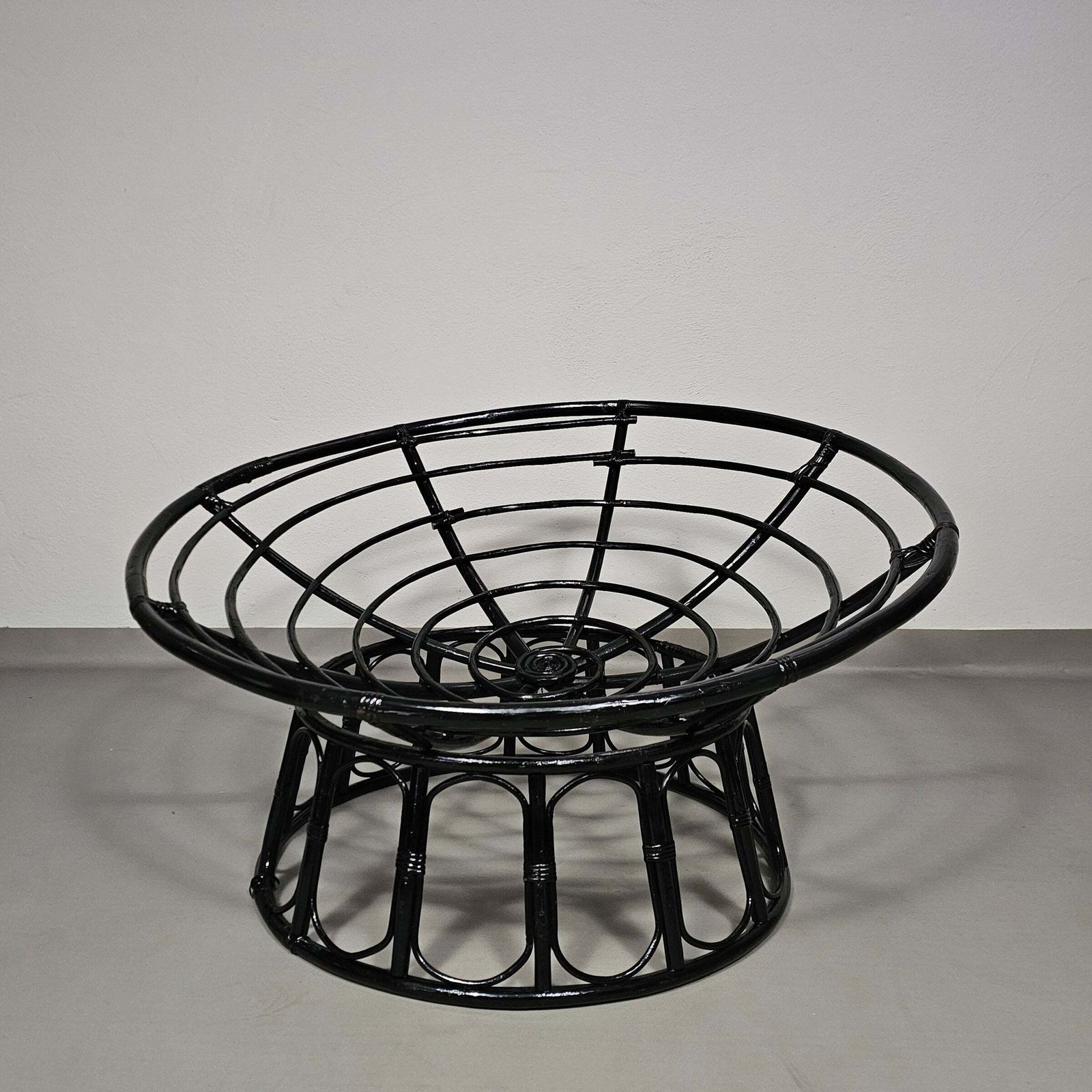photo vinterior Papasan Rattan Lounge Chair 1970s Width 120 Height 70 Cm