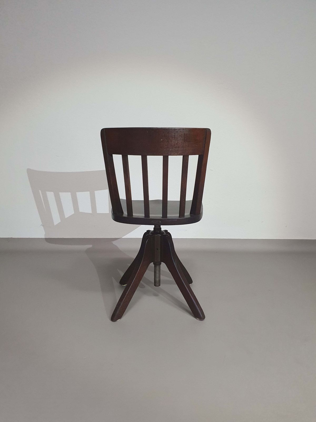 American Office Chair. Adjustable Height 45 / 56 Cm. Marked Rüegg Naegeli (Swiss) photo for sale