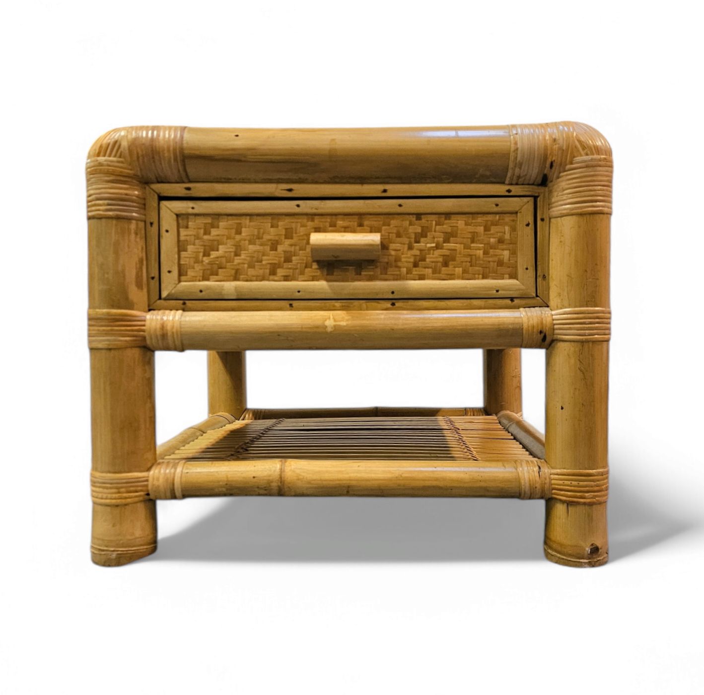 2 X Bamboo Night Stands / Side Tables / 1980s photo 740.0