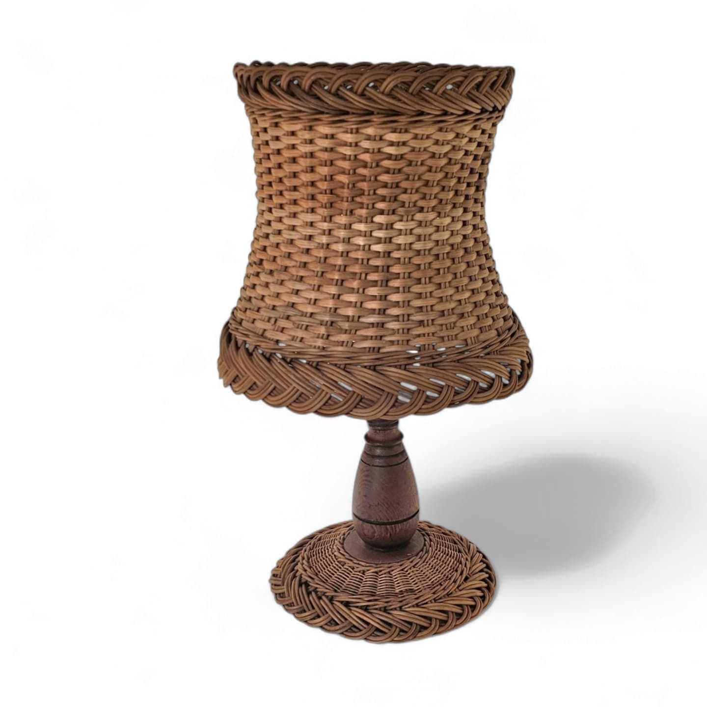 Scandinavian Rattan / Wicker Table Lamp photo Lighting
