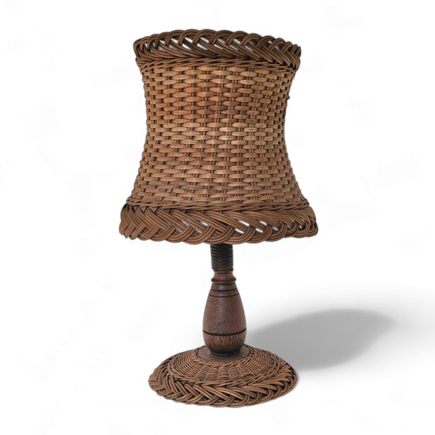 Scandinavian Rattan / Wicker Table Lamp photo 528.0