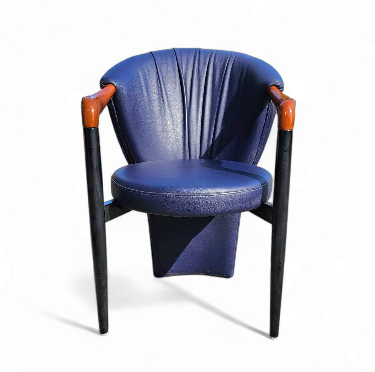 6 X Costantini Arm Chair /Dark Blue Leather photo Furniture