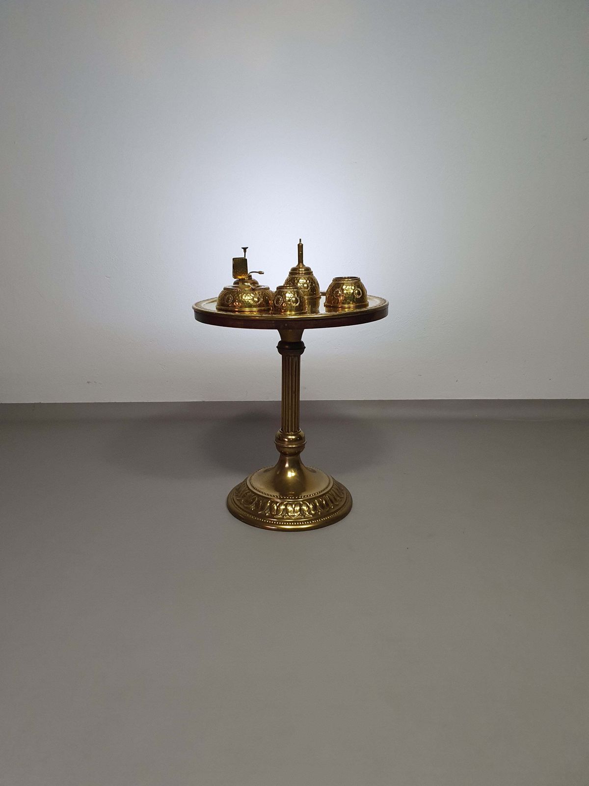 Art Nouveau Brass Smoke Table photo furniture