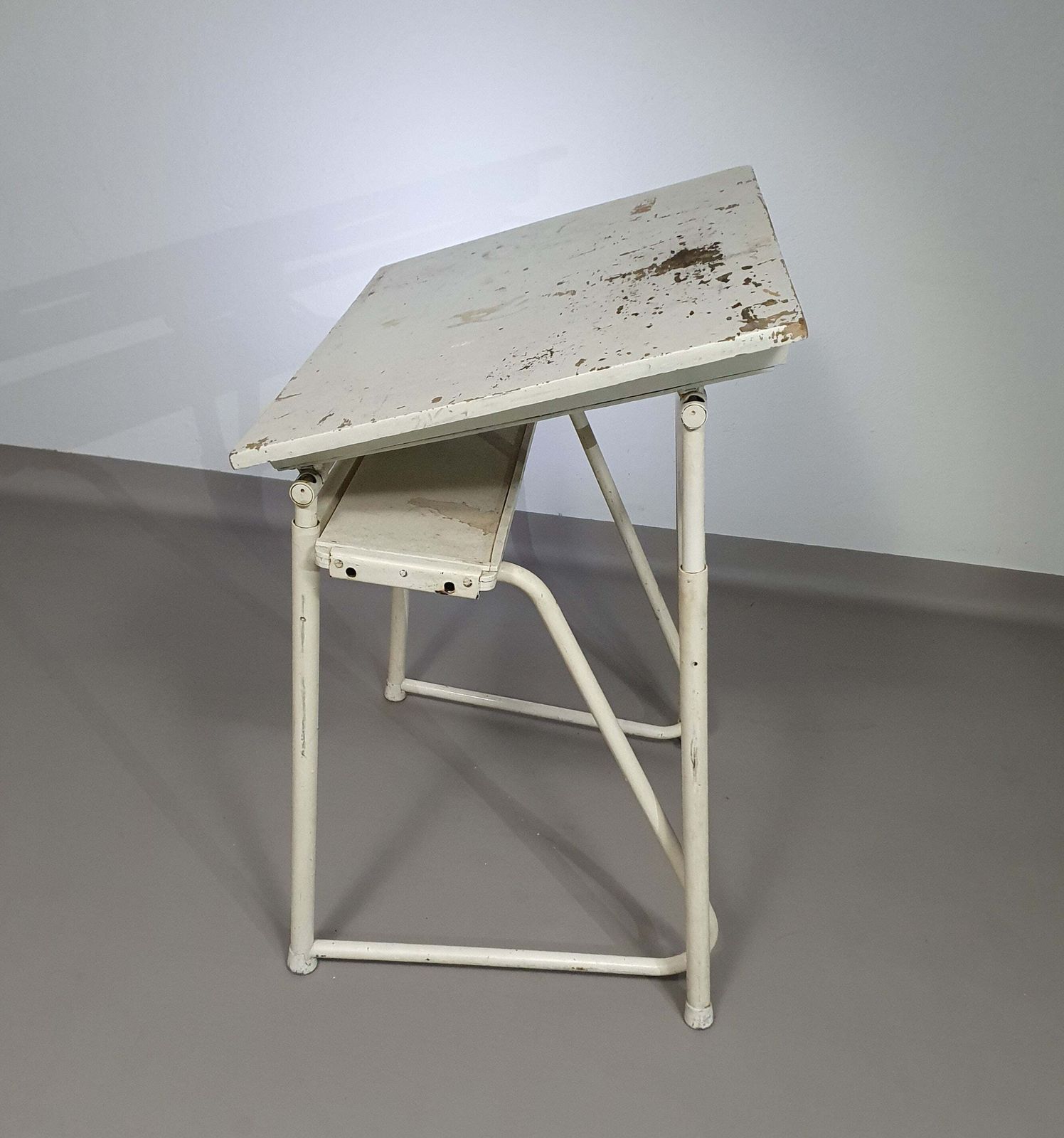 Vintage Industriële Tekentafel Bureau Industrial Desk Drawing Table photo Furniture