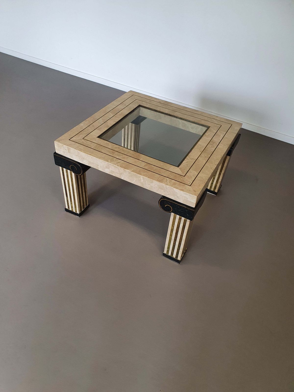 Maitland Smith Tesselated Coffee Table, U.S.A, 1980's 73 X 73 X 47 Cm photo vinterior