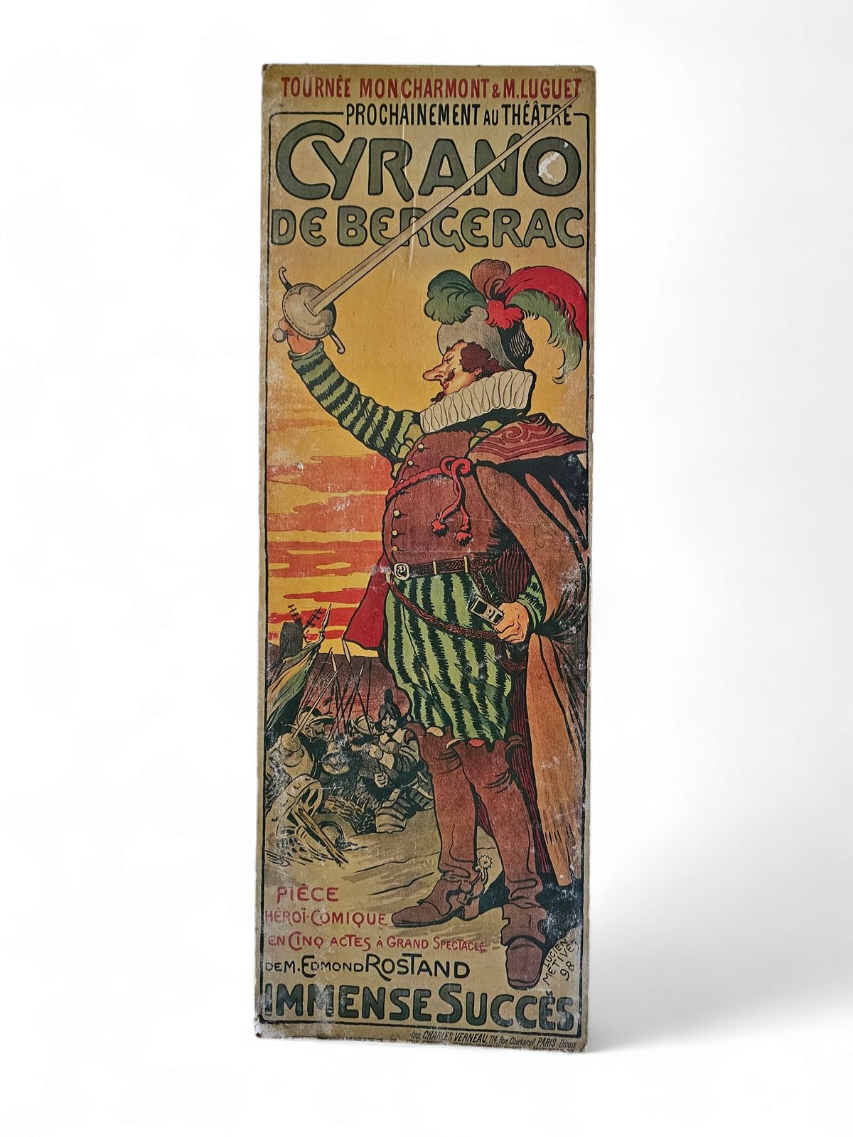 Cyrano De Bergerac Poster On Wood Charles Verneau
