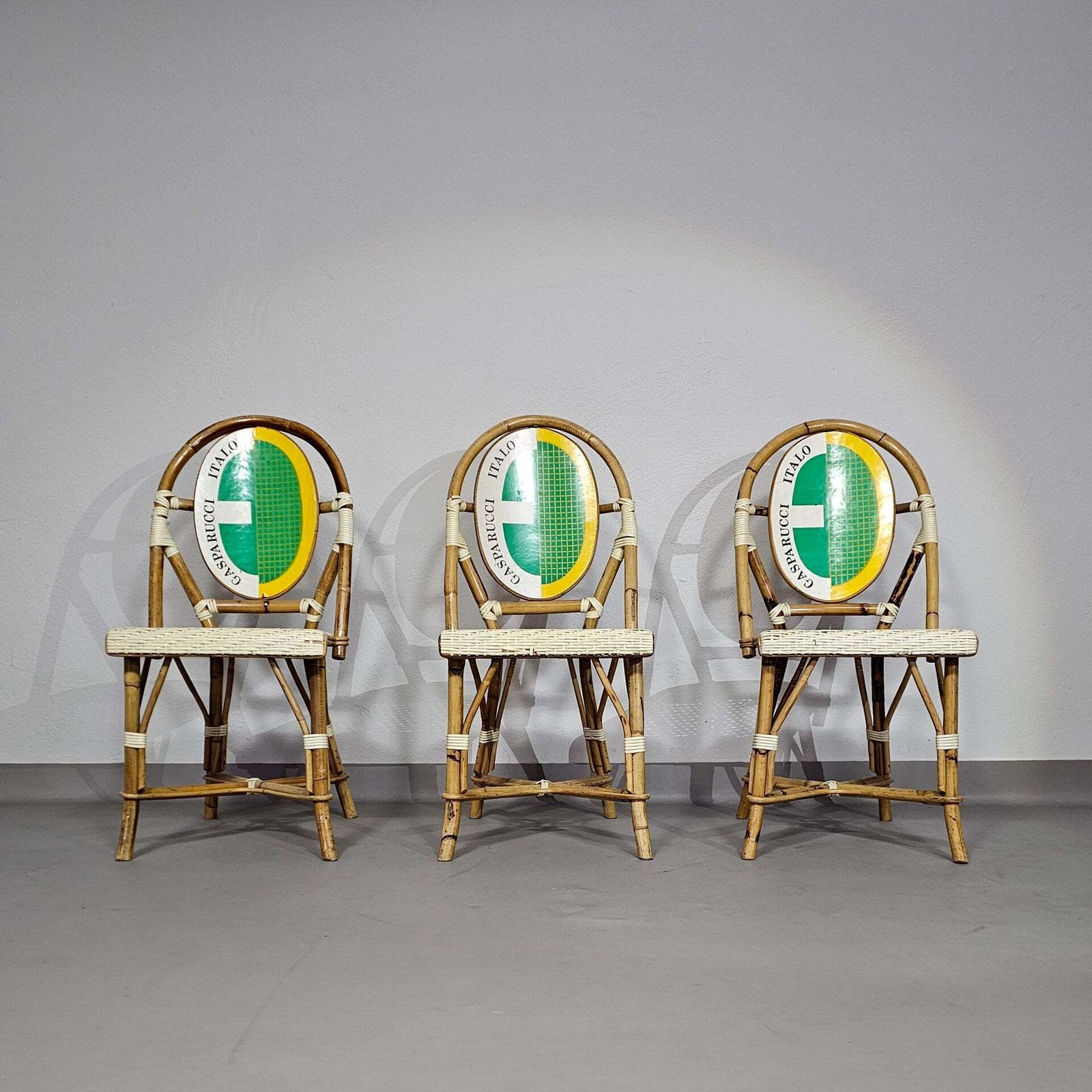 photo buy 3 X Gasparucci Italo Ecc Antwerpen Tennis Chairs 1980s