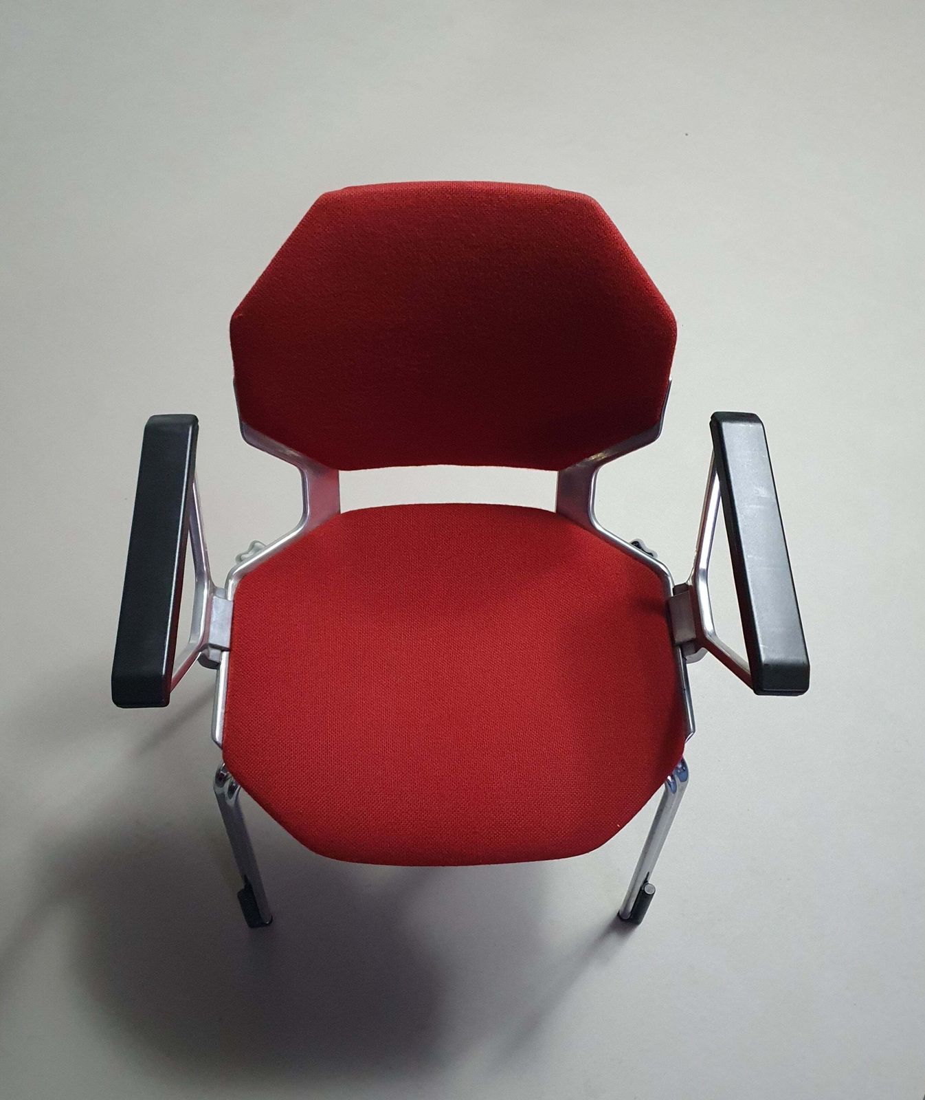 317.0 9 X In Stock Froscher Retro 1970 Metal Hexagonal Office / Desk Arm Chair For Sitform photo