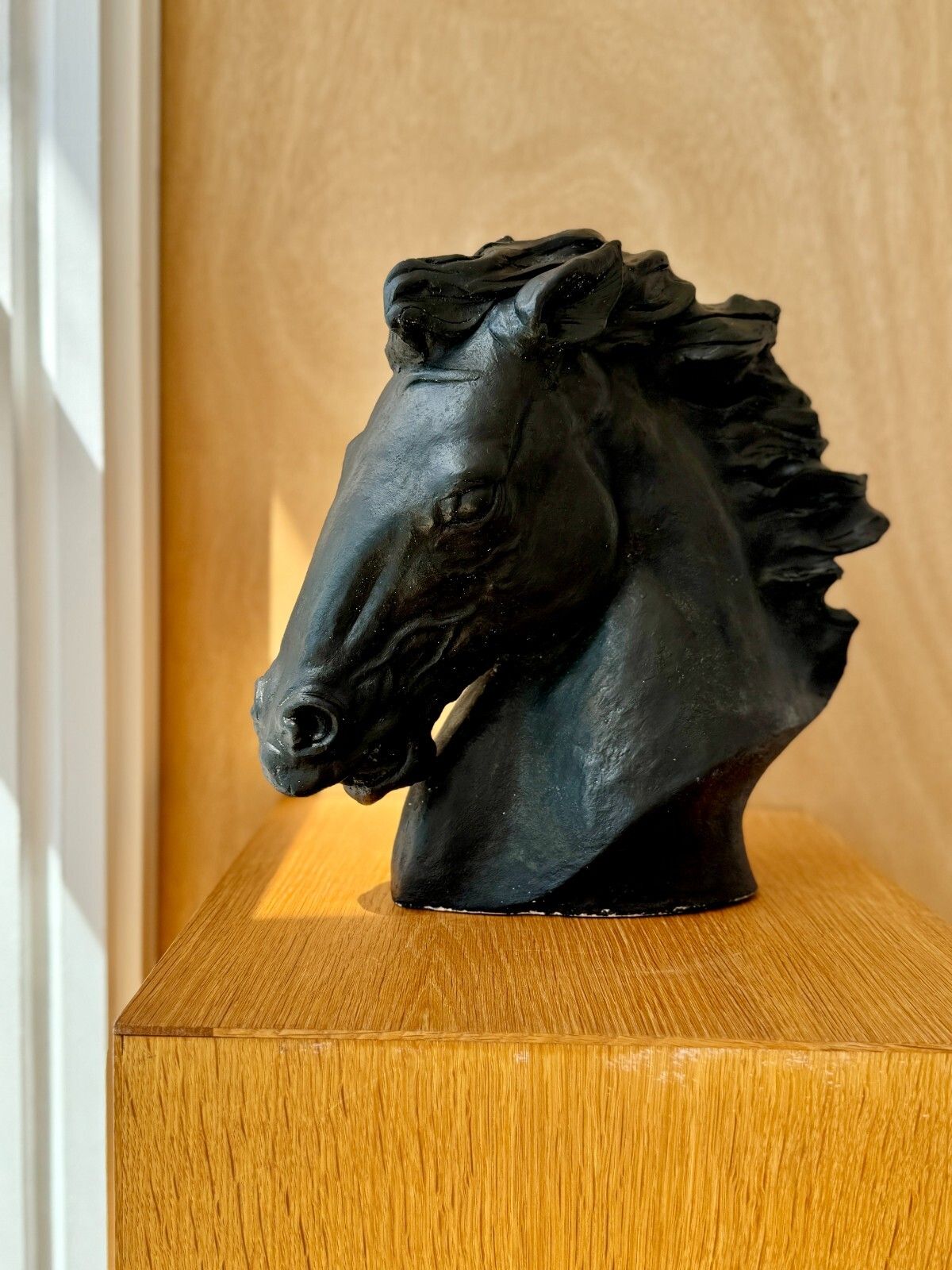 J. Spratt "Flaming Mane" Horse Head Sculpture Austin Productions 1978 photo for sale