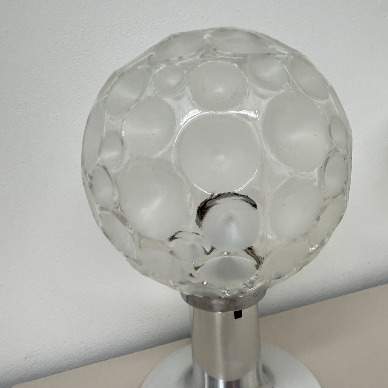 Verlichting Hustadt Leuchten Glazen Tafellampen, Jaren 1970 photo