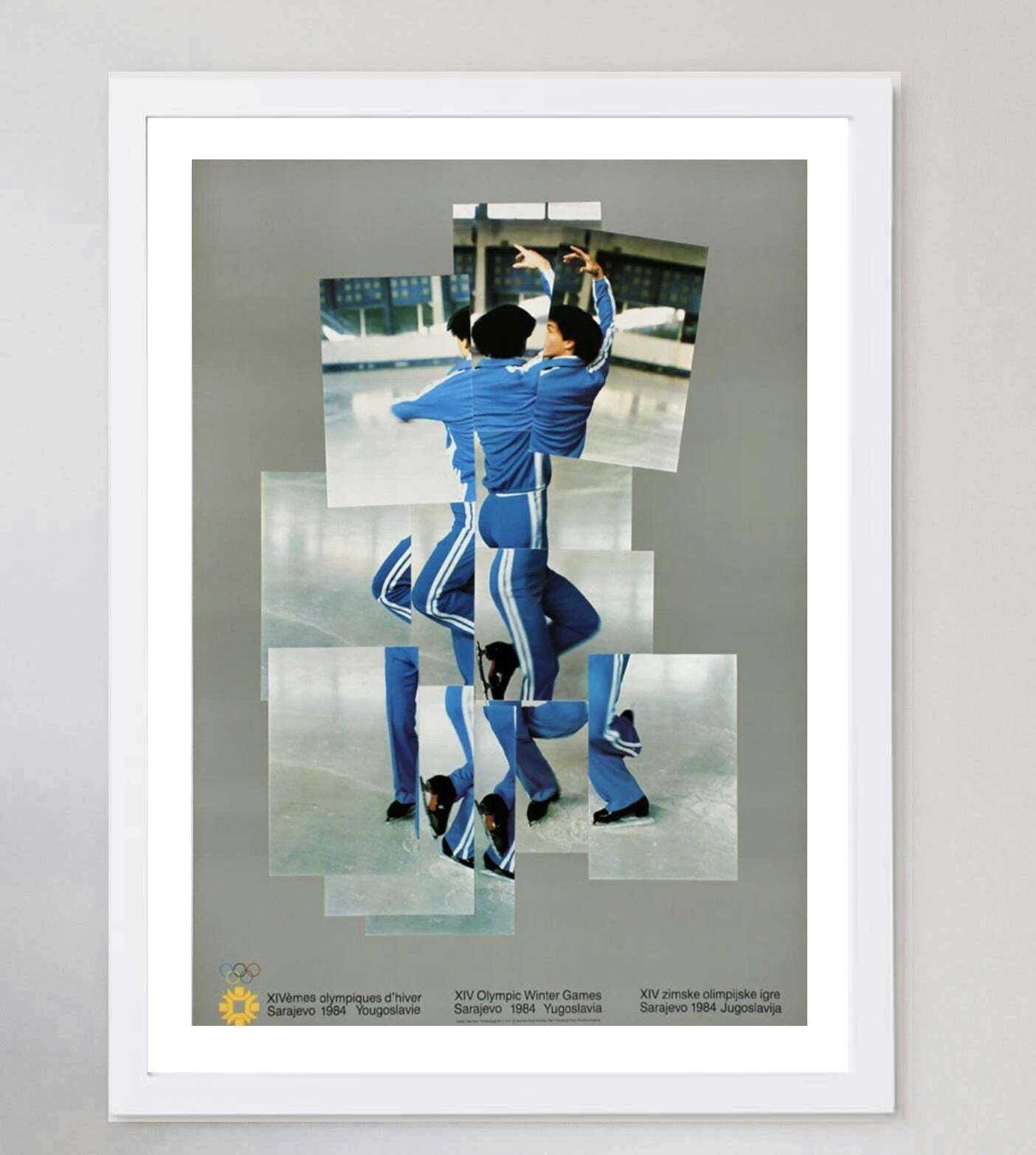 1984 Sarajevo Winter Olympic Games   David Hockney" Original Vintage Poster" photo for sale
