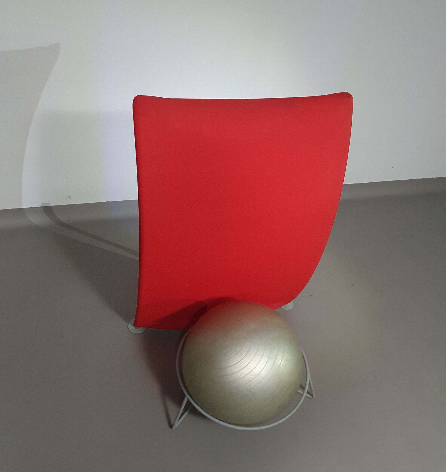 Italian Modern Red Ball Armchair San Siro Designed By Fabrizio Ballardini, 1995